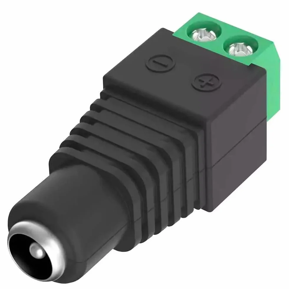 TECHZOCO Conector de alimentación DC 5.5x2.1 mm Hembra 32V 5A para CCTV LED Bluetooth