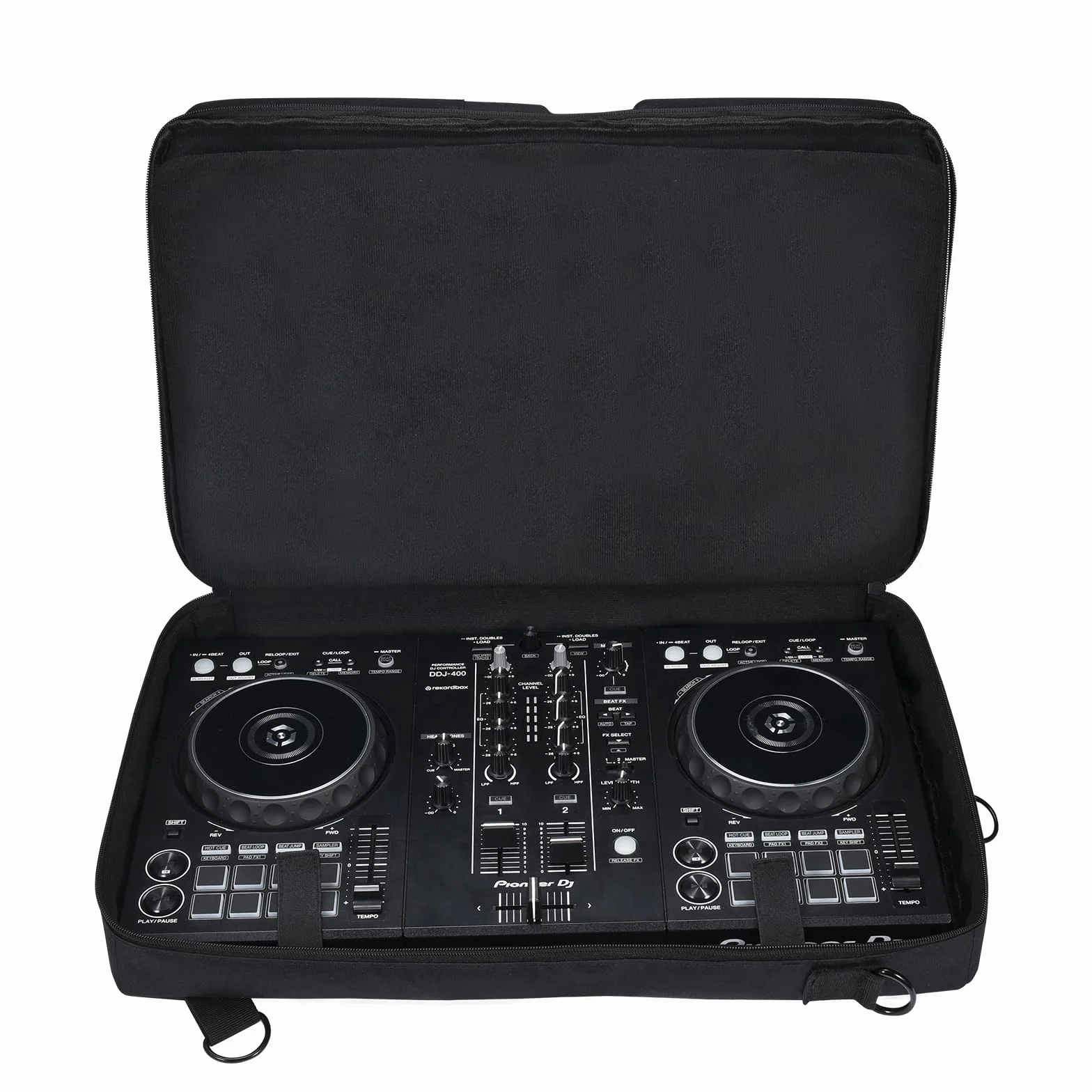 Bolsa Protectora de Viaje para Pioneer DJ DDJ-FLX4/DDJ-400/DDJ-SB3 o Roland DJ-202 DJ, Funda de Transporte con Almacenamiento de Accesorios y Correa de Hombro Ajustable