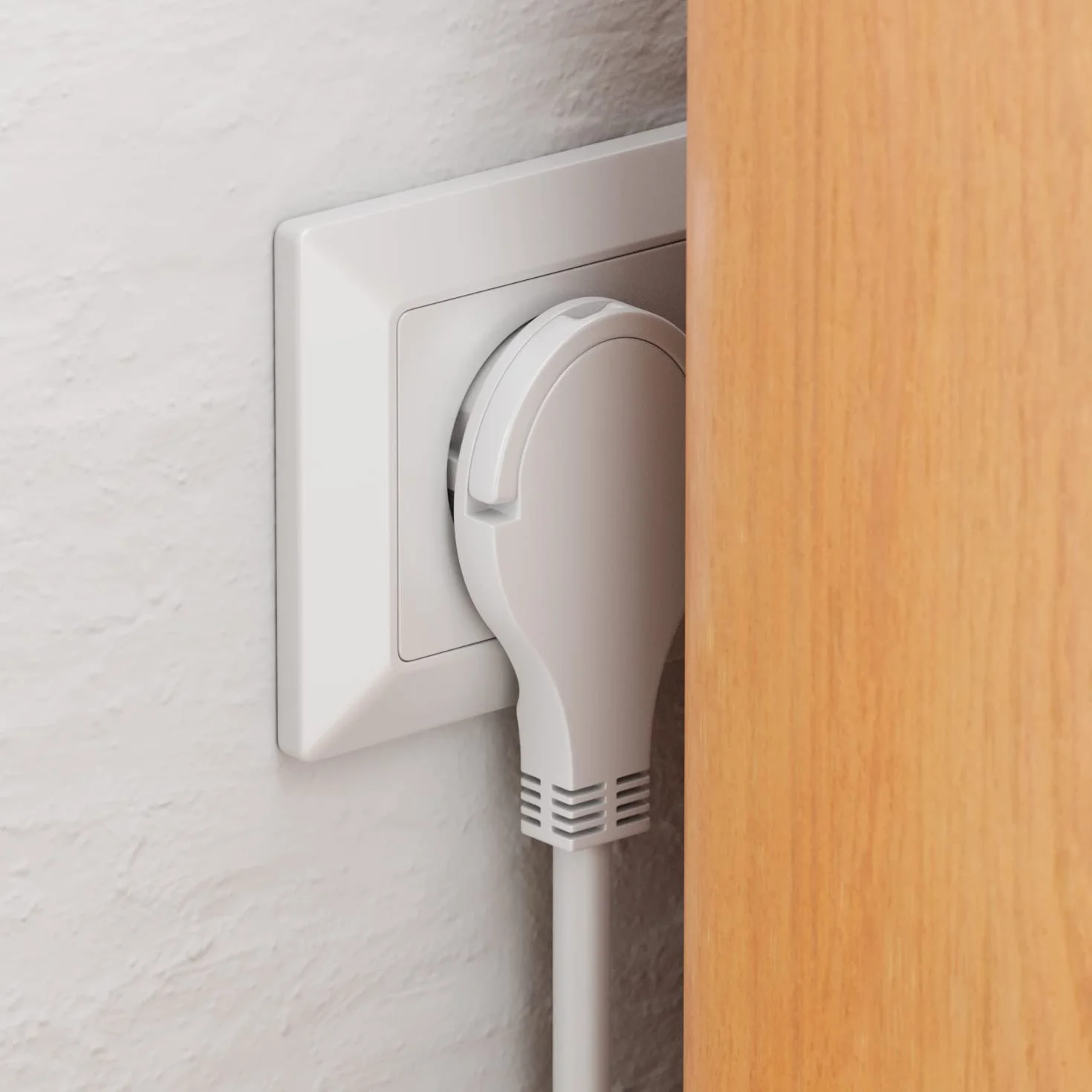 deleyCON 2m Cable Extensión Corriente 3680W Blanco