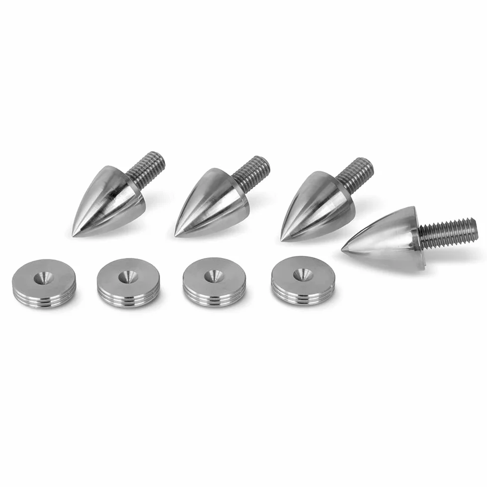 PrecisionGeek M8 25mm Acero Inoxidable Puntas de Desacople para Altavoces 4pz