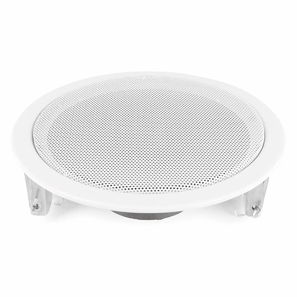 Power Dynamics BTW30SET Sistema de Audio de Pared 2 Altavoces Techo 5" 15W Blanco FM USB Amplificador Clase D