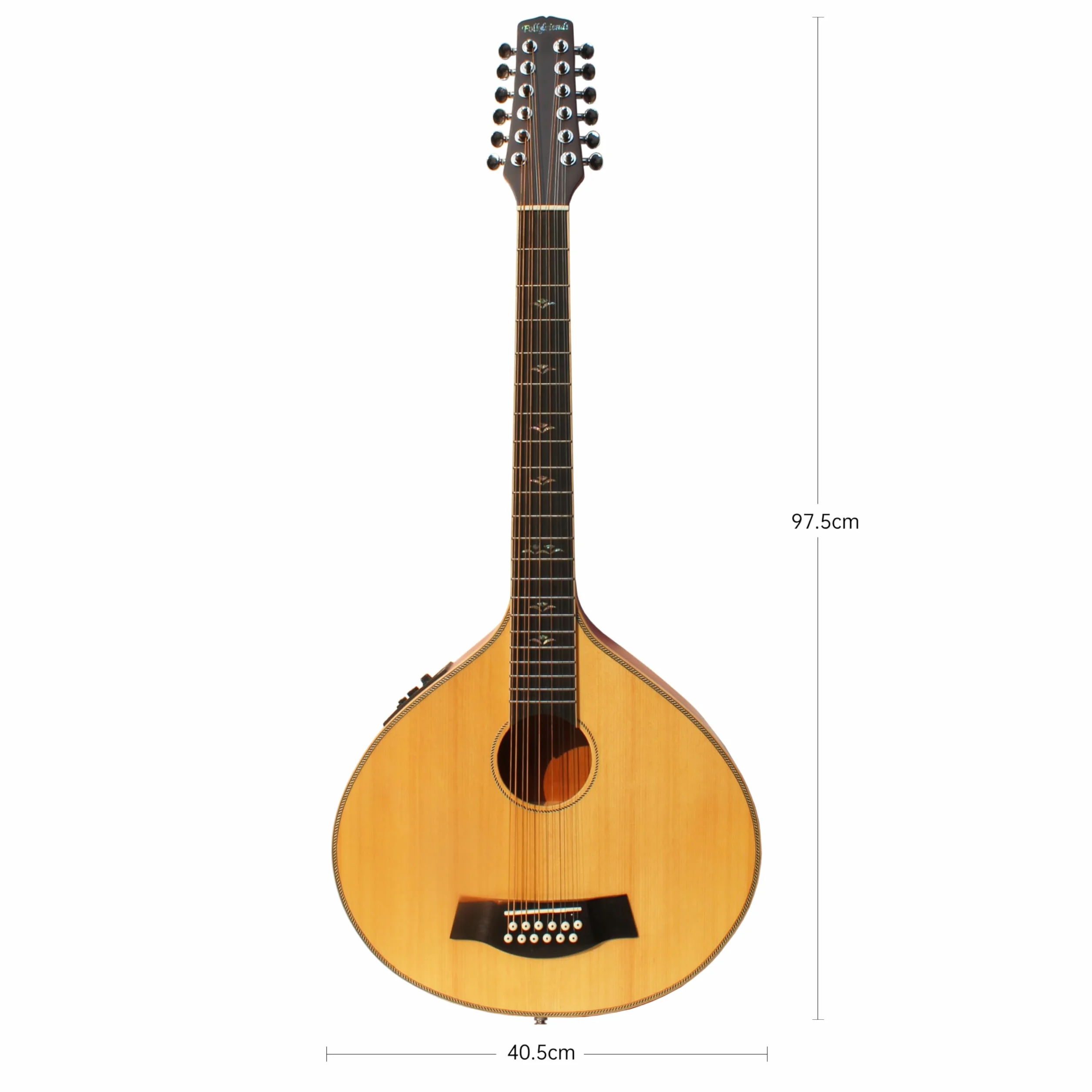 Batking Bouzouki - Guitarra Bouzouki de 12 cuerdas con ecualizador (12 cuerdas)