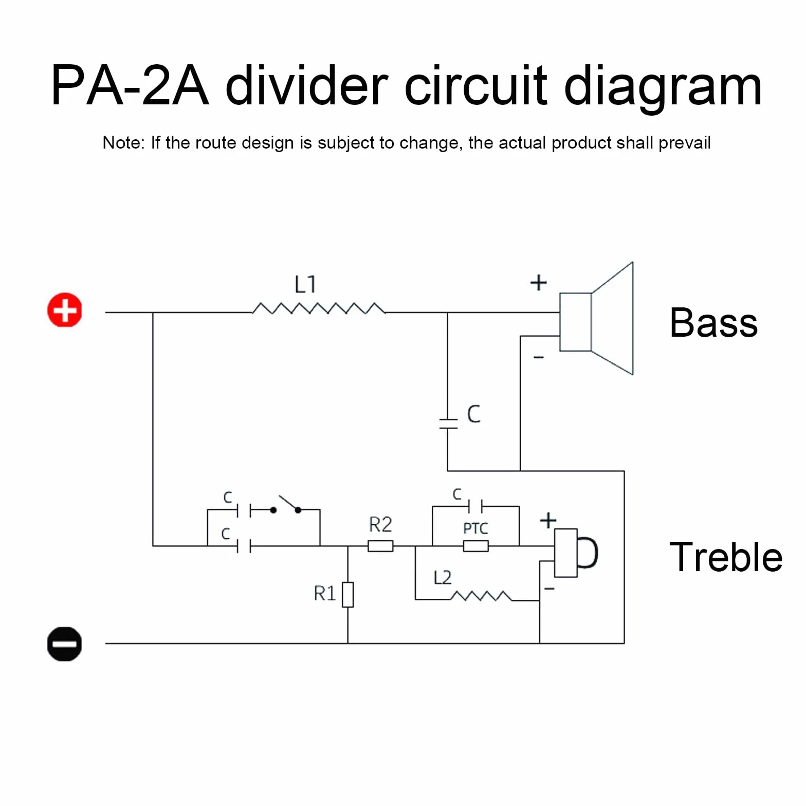 Altavoz de 2 vías Crossover 450 W 4-8 ohmios Divisor de frecuencia alta y baja Alta fidelidad