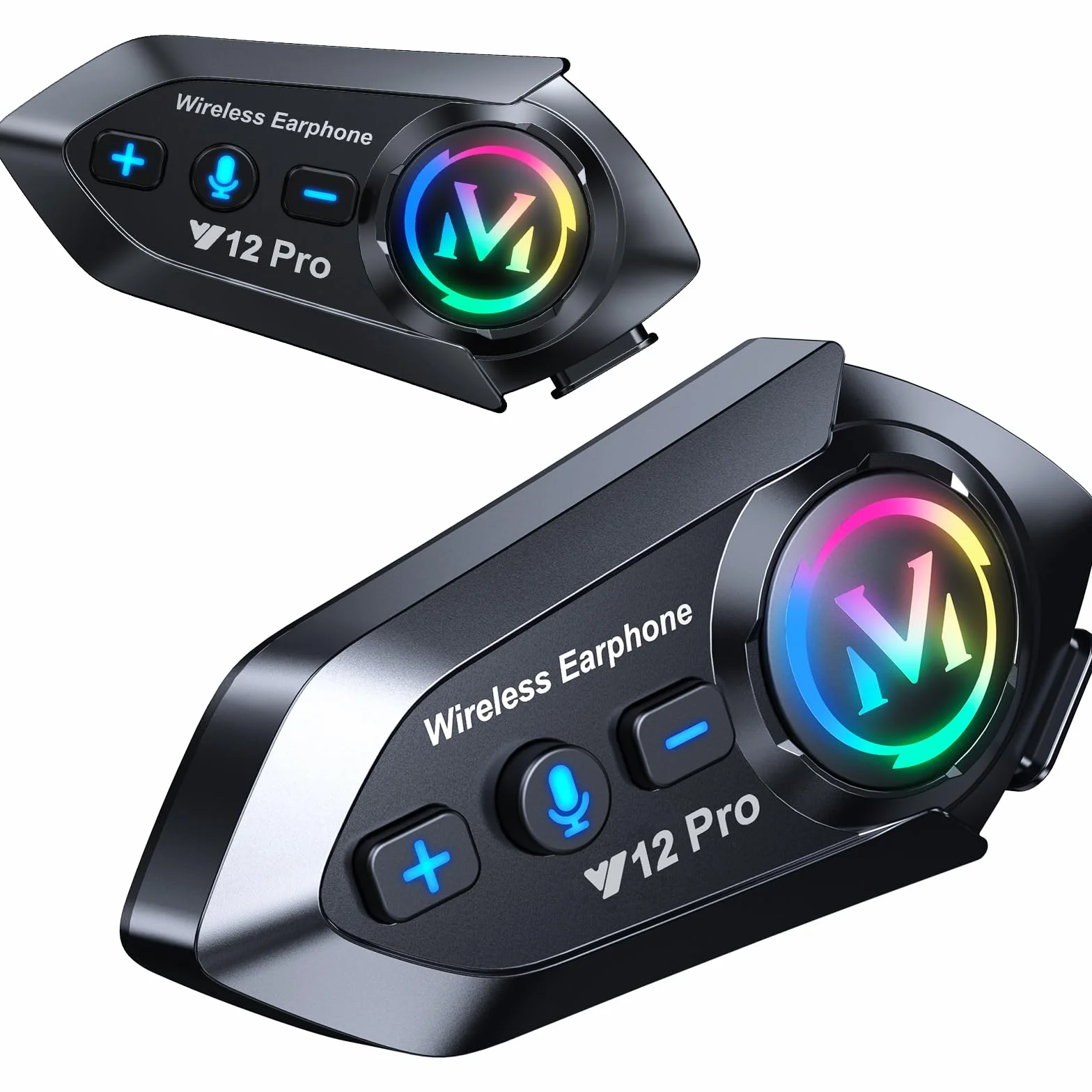 Intercomunicador Casco Moto Bluetooth 5.4 Doble Chip Audio Multitarea Manos Libres 500m Cancelación Ruido DSP CVC IP56