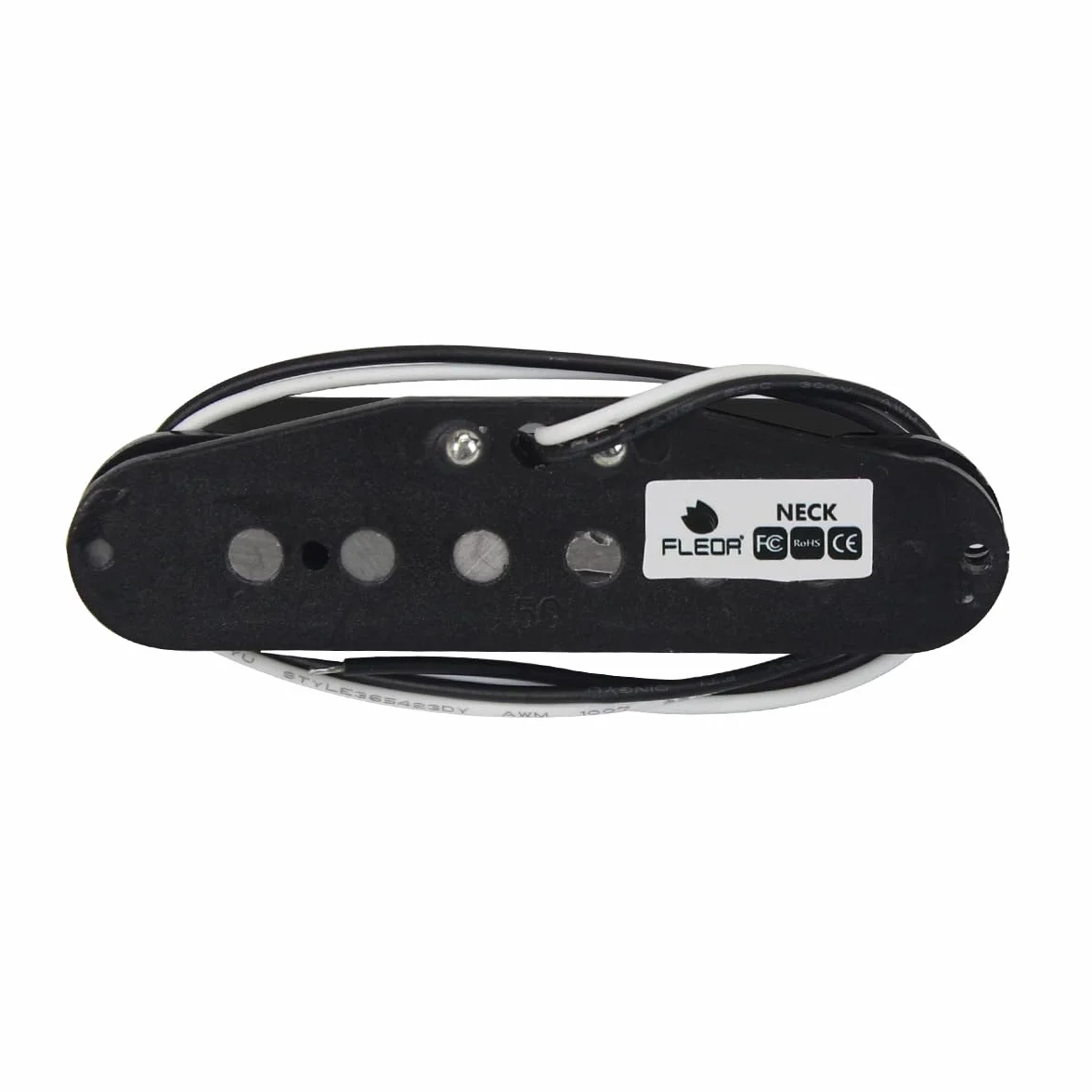 FLEOR Alnico 5 HSS Single-Coil+Humbucker Pickup Neck+Middle+Bridge Pickup Set (14-15K), color negro