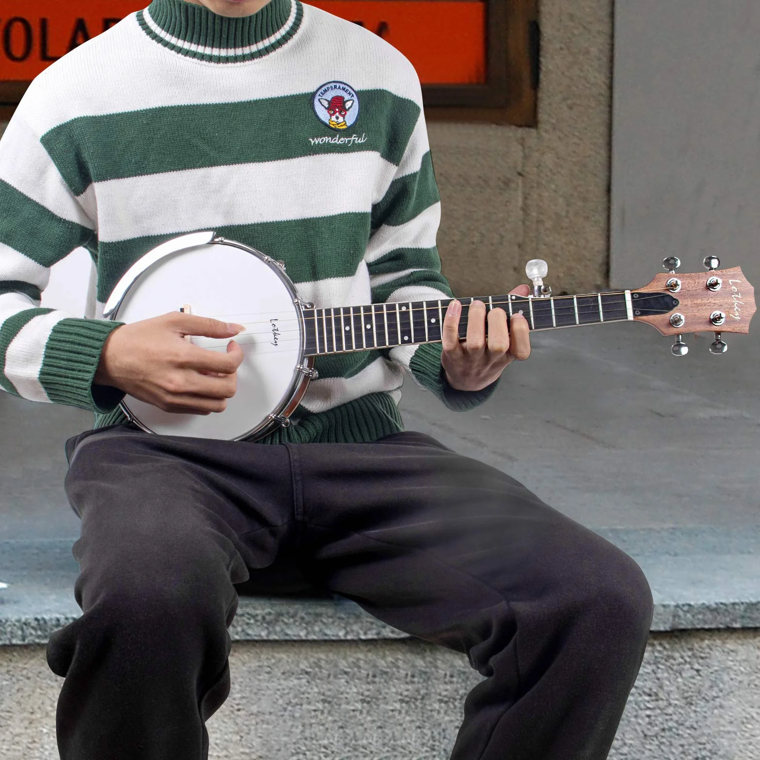 Kit de 5 cuerdas para banjo tenor 66 cm para principiantes profesionales con cuerdas adicionales, correa, púas, afinador y estuche de transporte