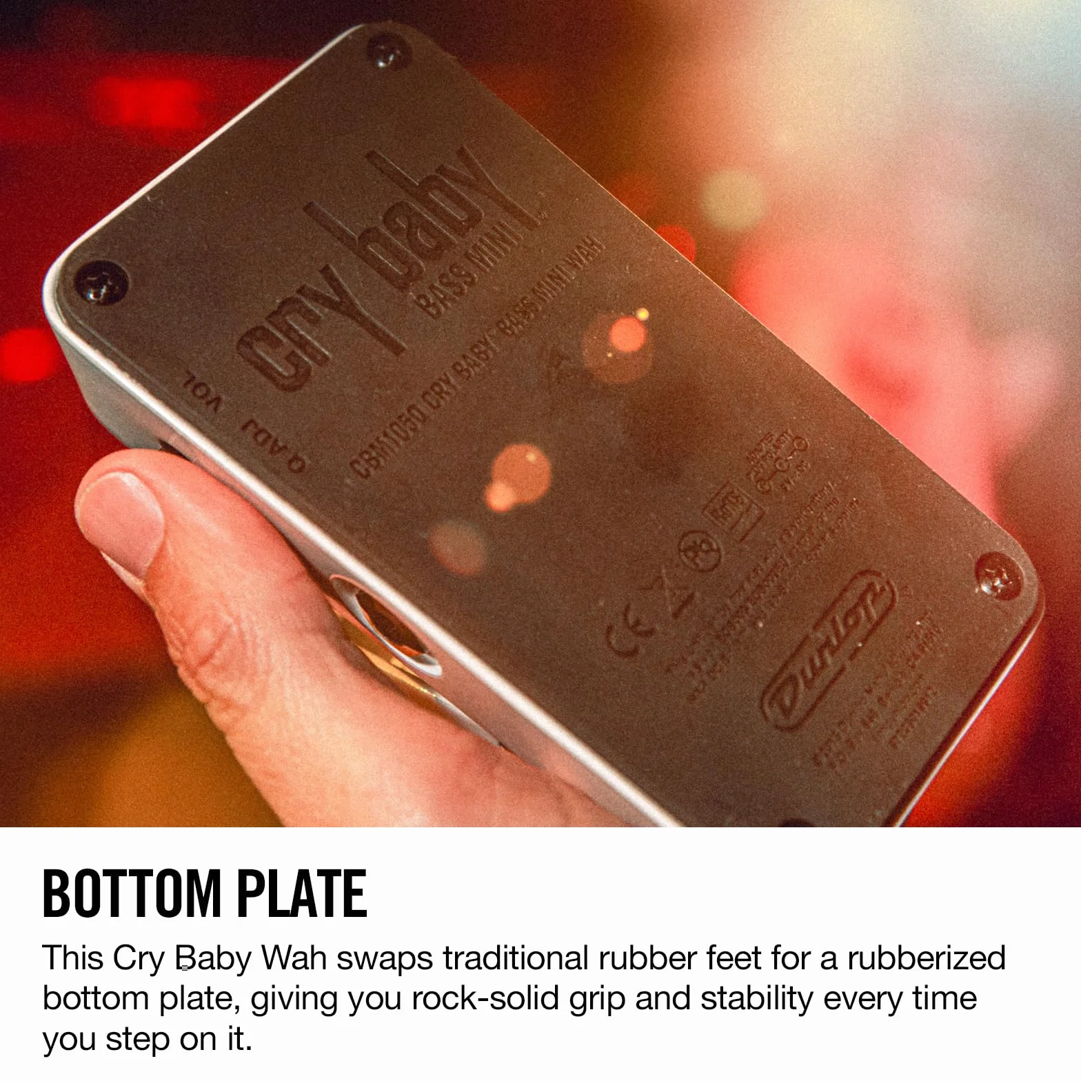JIM DUNLOP - CBM105Q - Cry Baby Crybaby Bass Mini Wah blanco