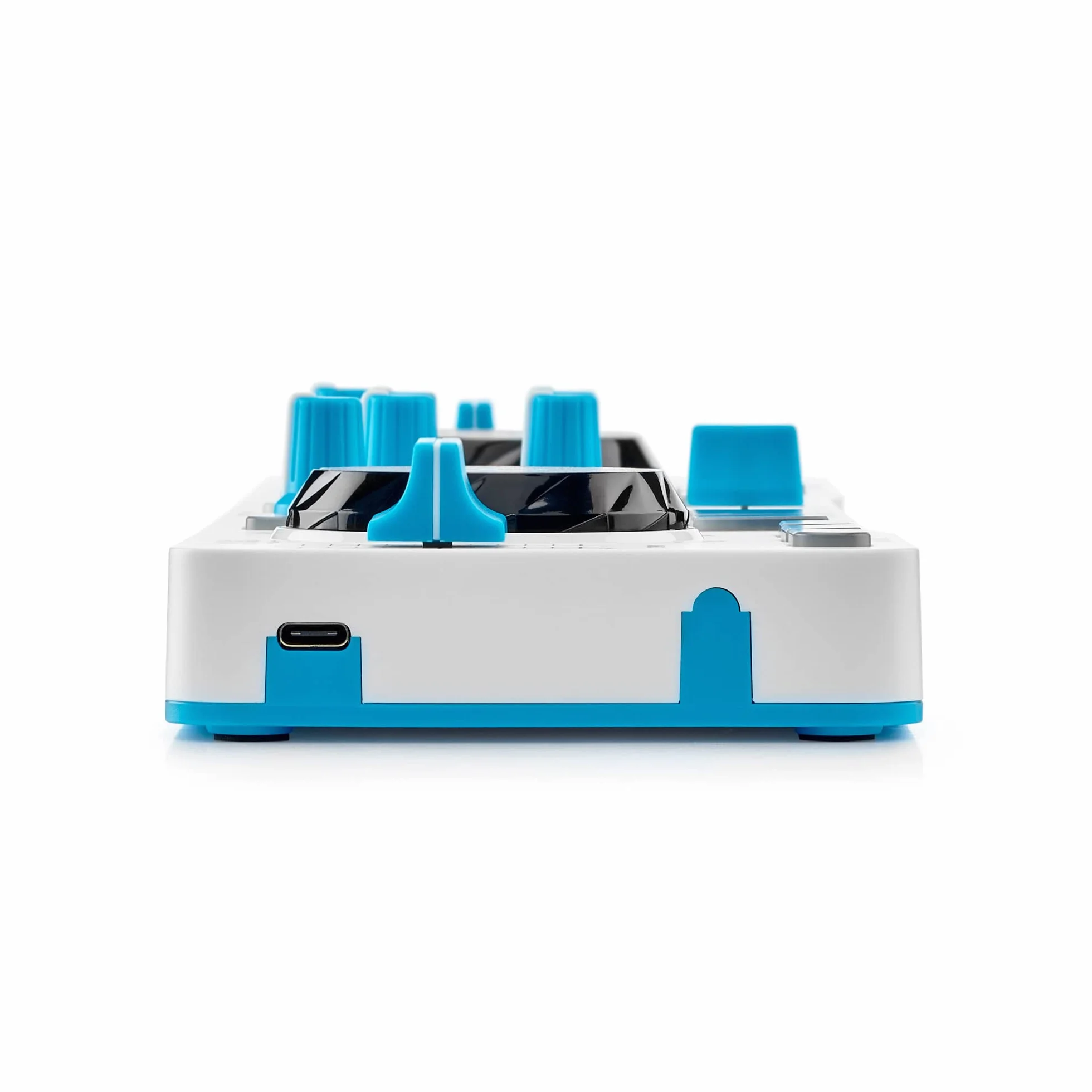 Hercules DJControl Mix Blue Edition - Controladora DJ Bluetooth Inalámbrica para Smartphones (iOS/Android), Edición Especial Azul Exclusiva en Amazon, Incluye App djay y Soporte - Azul