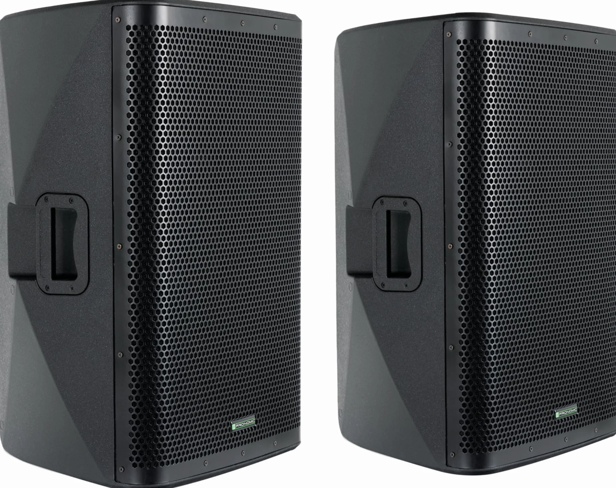 Pronomic C-215 MA - 2X Altavoz Activo de 2 vías con 2 Canales - Potencia: 1000 vatios - Woofer de 15" + Tweeter de Titanio de 1,75" - Receptor Bluetooth - Carcasa con inclinación para el Monitor