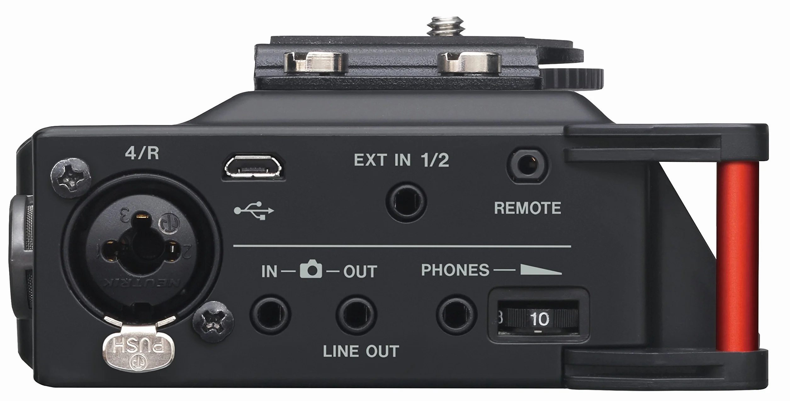 Tascam DR-70D – Grabadora de audio de 4 canales para cámaras DSLR