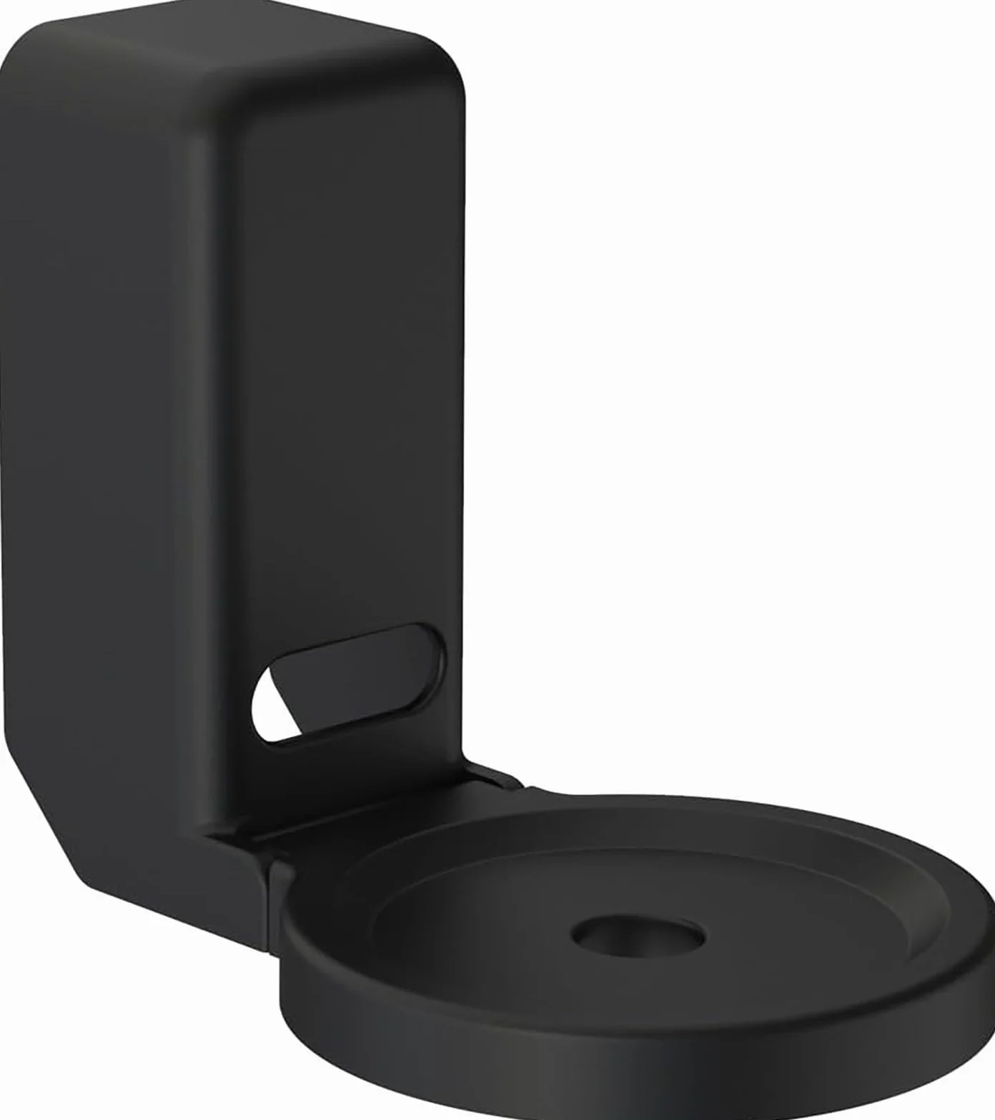 ELLENNE Soporte de pared Echo Dot (4ª y 5ª generación) de pared – Ahorra espacio ocultar cables – Sin tornillos – Soporte para cocina, baño, dormitorio – Negro y blanco (negro)