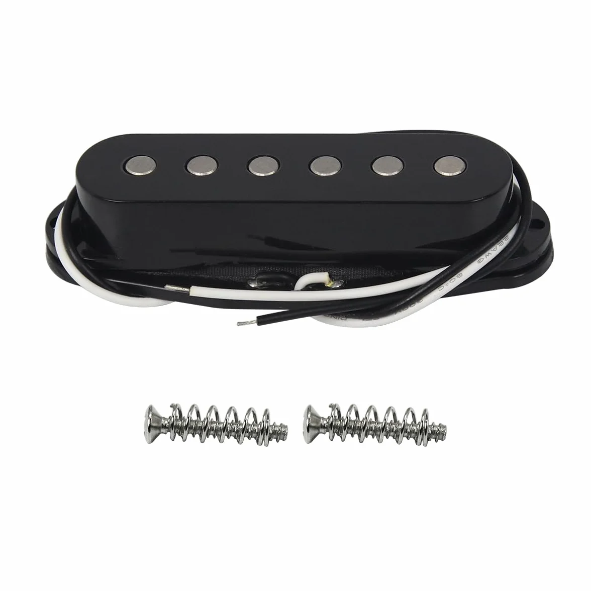 FLEOR Alnico 5 HSS Single-Coil+Humbucker Pickup Neck+Middle+Bridge Pickup Set (14-15K), color negro