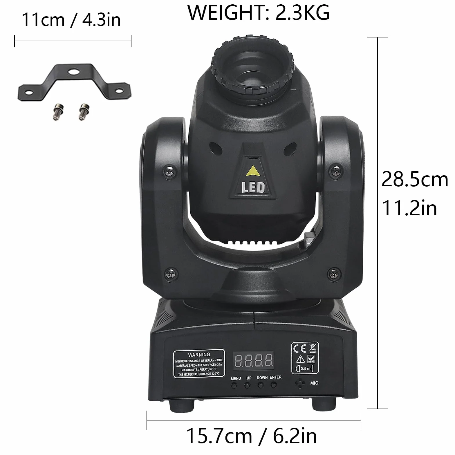 2Pack Cabeza Móvil Led Moving Head Spot Luces Discoteca 30w Dmx512 Foco Luz de Escenario para Fiesta Disco DJ Club Show Bar Boda