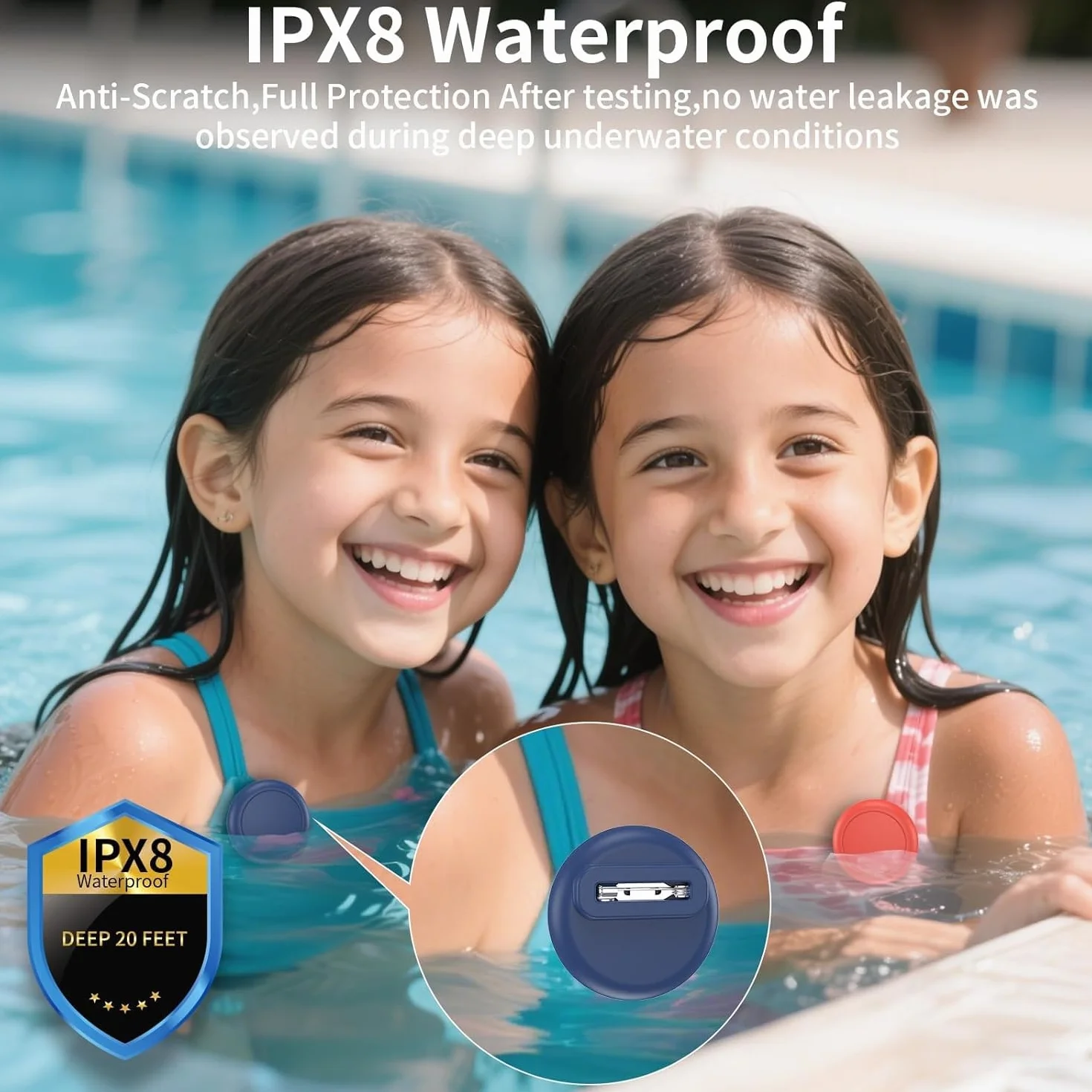 SPGUARD Pack de 4 Fundas Ocultas Impermeables para Apple AirTag 1/2, Protectora de Silicona con Imperdibles de Seguridad