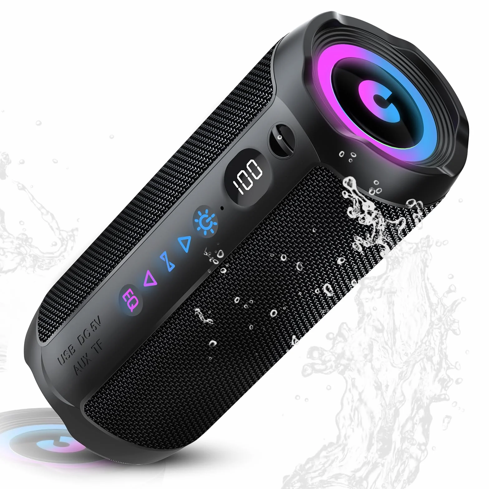 Altavoz Bluetooth Portátil 25W IPX7 TWS RGB Graves Duales 25H