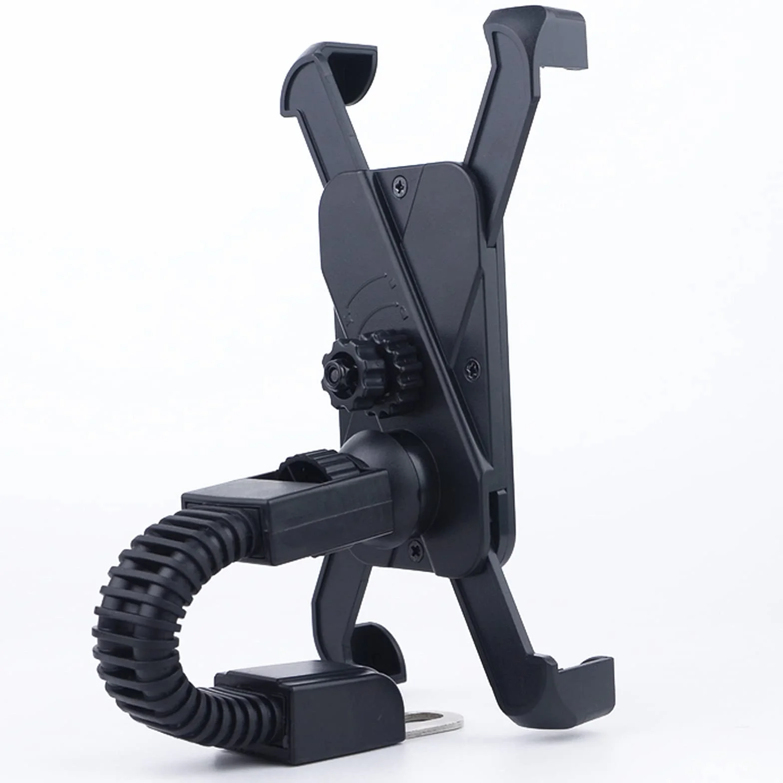 Soporte de Móvil para Motocicleta, Soporte para Teléfono 360 ° Giratorio, Soporte para Moviles Inteligentes de Maximo 6.3 Pulgadas para Teléfono Móvil Universal