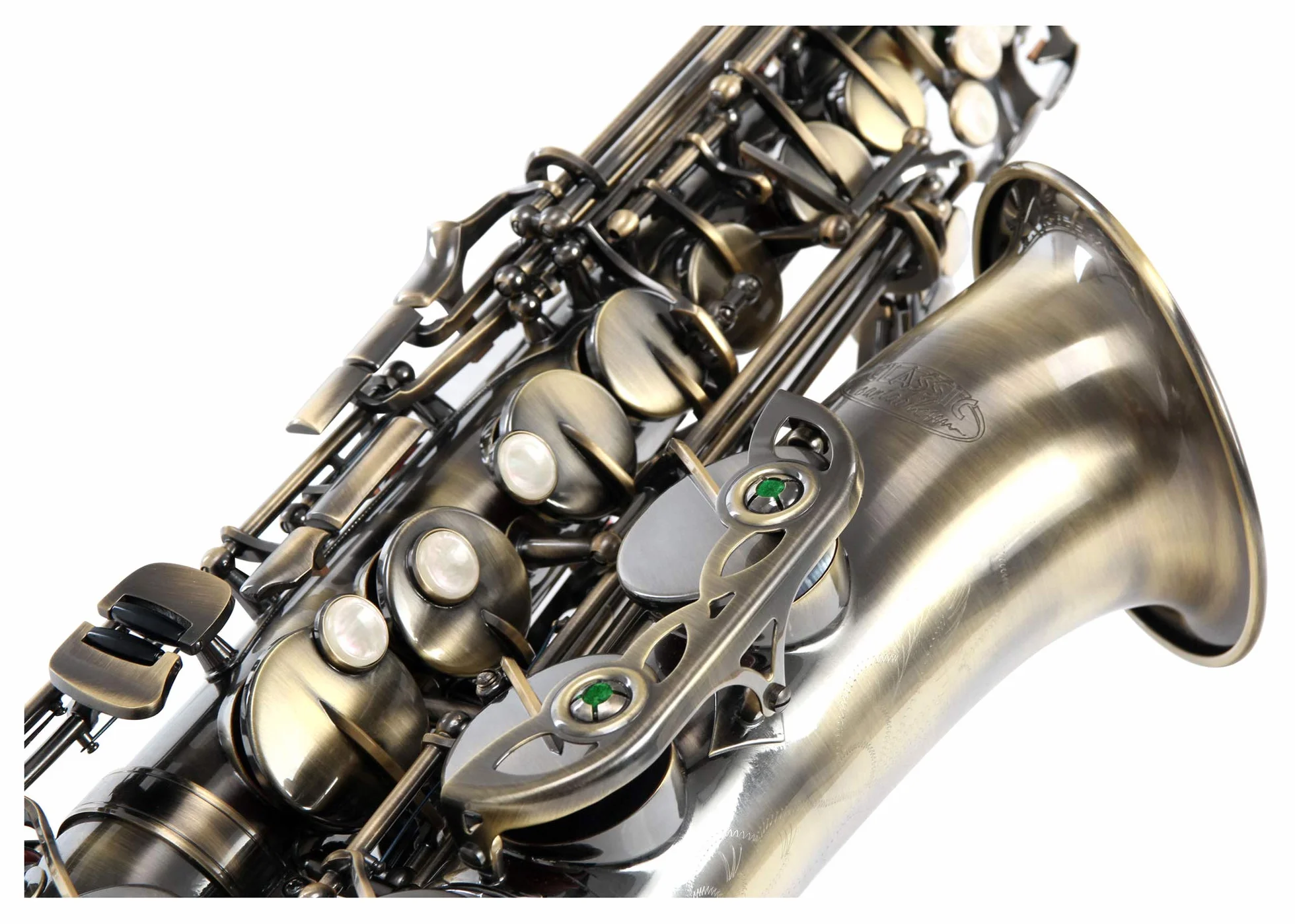 Classic Cantabile Winds AS-450 Antique Yellow Eb Saxofón Alto - Afinación Eb - Clave de Fa sostenido alta - Set ahorro incl. 10 cañas para saxofón | Mecánica ergonómica, 10 hojas de grosor 2,5, maletín ligero con mochila