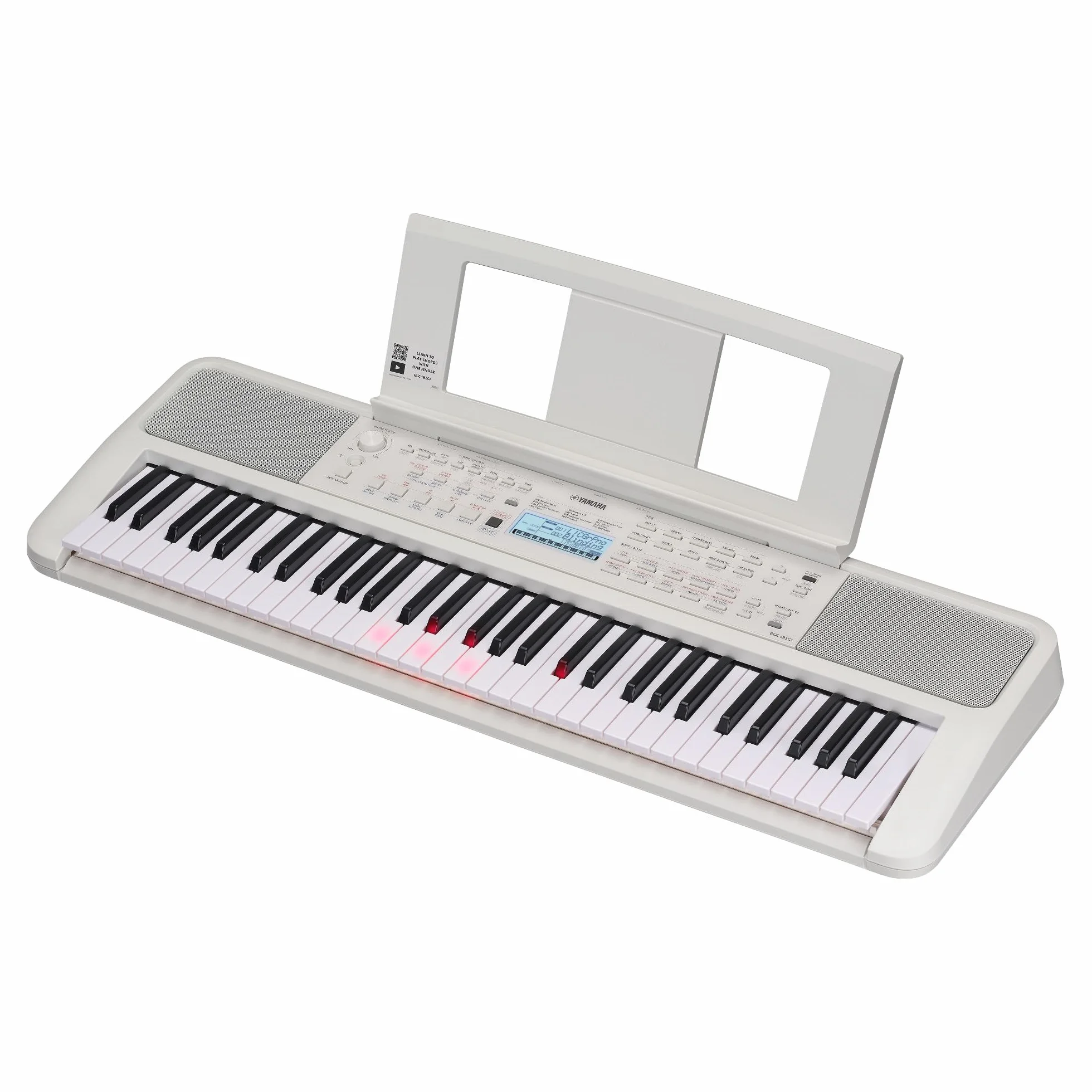 Yamaha EZ-310 Teclado portátil, cómoda función de luces guía y 61 teclas sensibles a la pulsación con polifonía de 48 notas, incluye 2 clases online con un profesor de Yamaha Music School