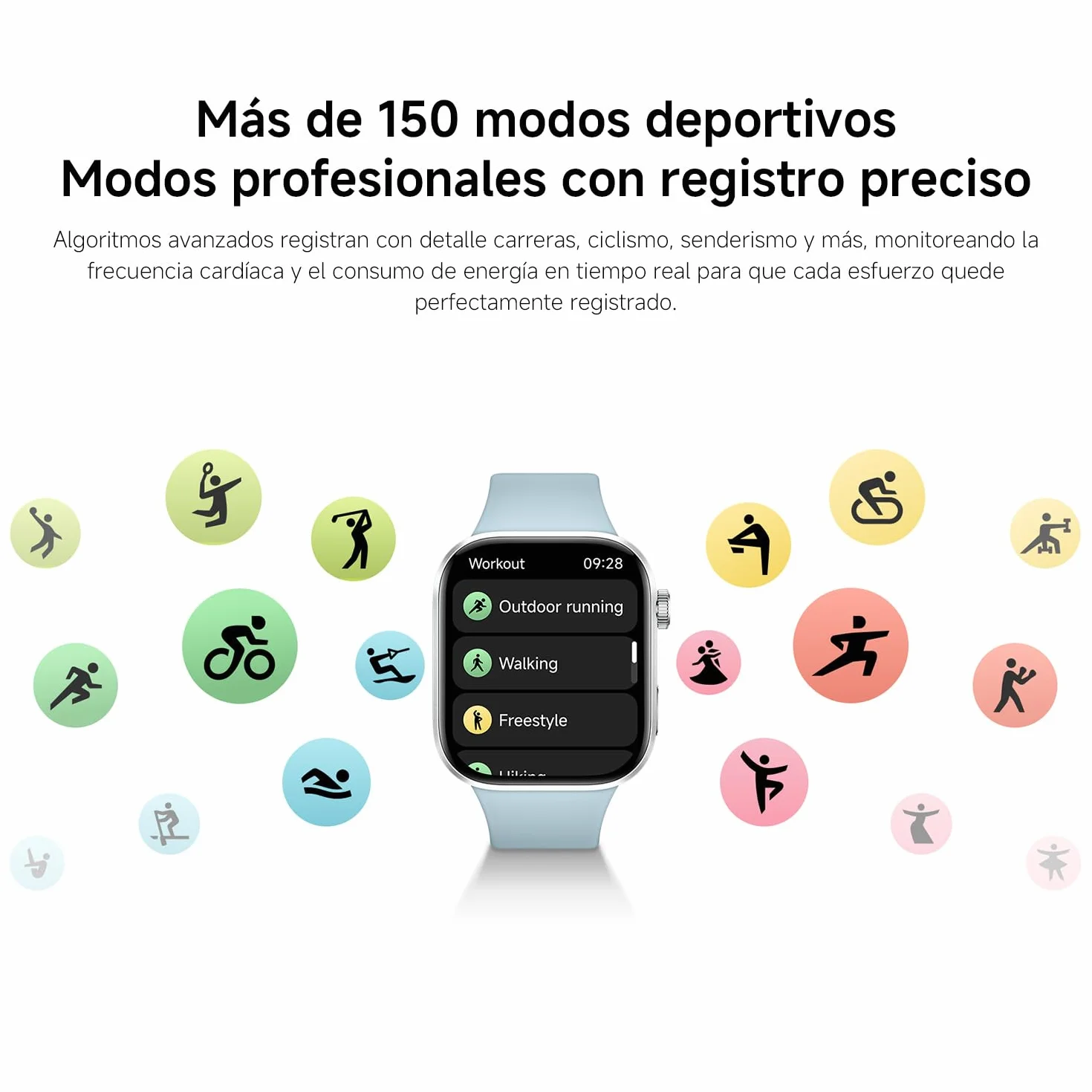XIAOMI Redmi Watch 6, Reloj Inteligente Mujer y Hombre, Pantalla AMOLED 2.07'', Monitoreo cardíaco, sueño y estrés, 150+ Modos Deportivos, 24 Días de Batería, 5ATM, GPS, iOS & Android, Negro