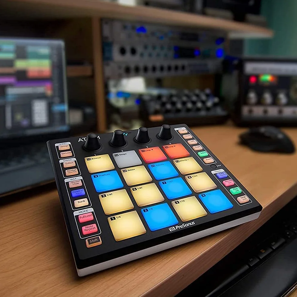 PreSonus ATOM, Controlador MIDI, Controlador de Pads para Producción Musical y Actuación con Studio One Artist, Ableton Live Lite y Paquete de Software de Grabación Studio Magic
