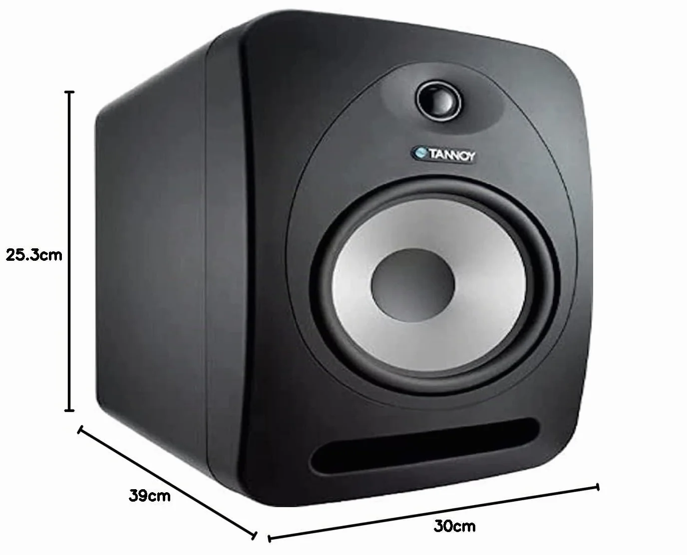 Tannoy REVEAL 802 Monitor de referencia de estudio biamplificado de 8" y 140 vatios con puerto de graves de disparo frontal sintonizado