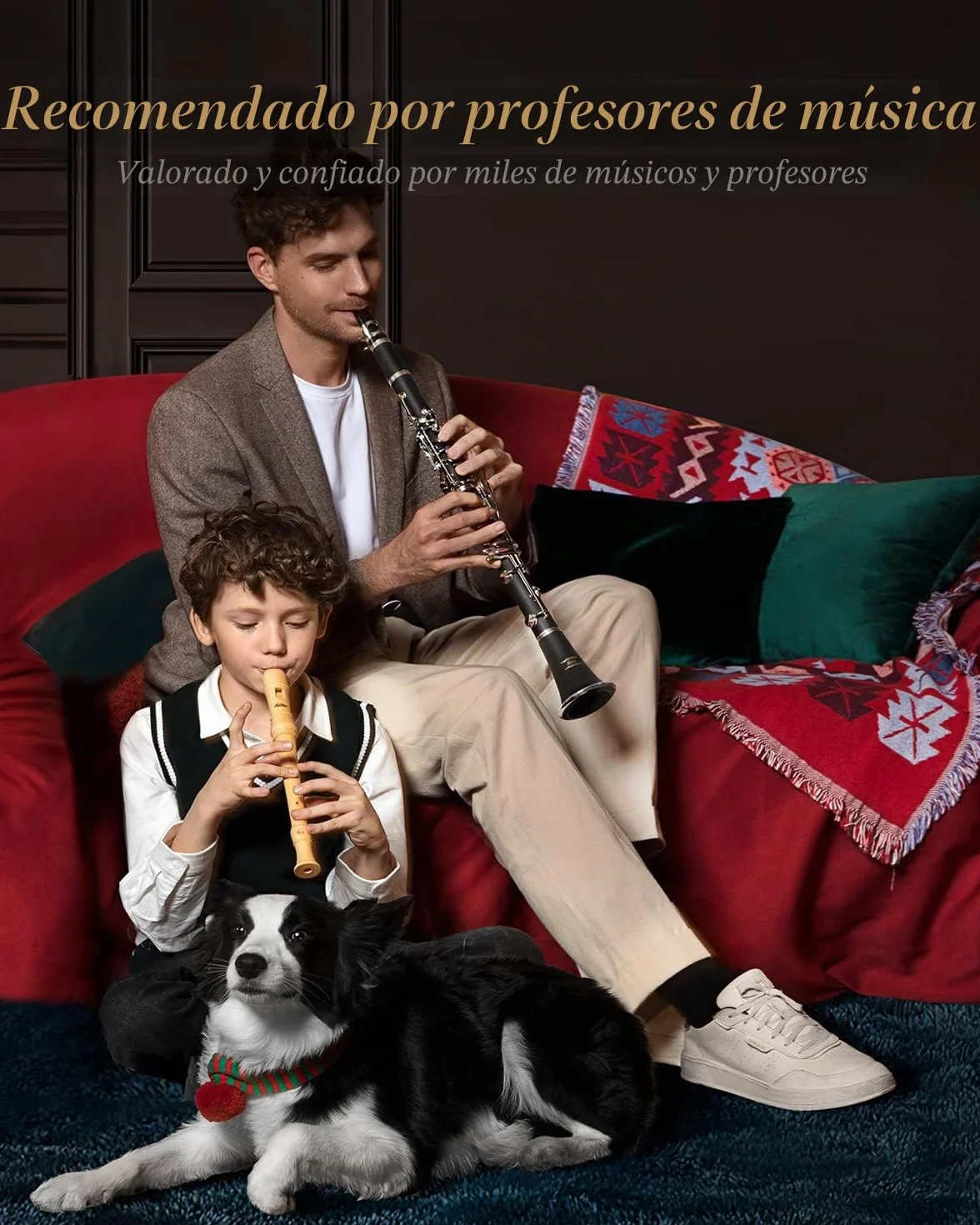 Clarinete plano Eastar B para principiantes, clarinete de ebonita niquelado con 2 barriles, 3 lengüetas, guantes blancos, estuche rígido, Kt de limpieza, ECL-300