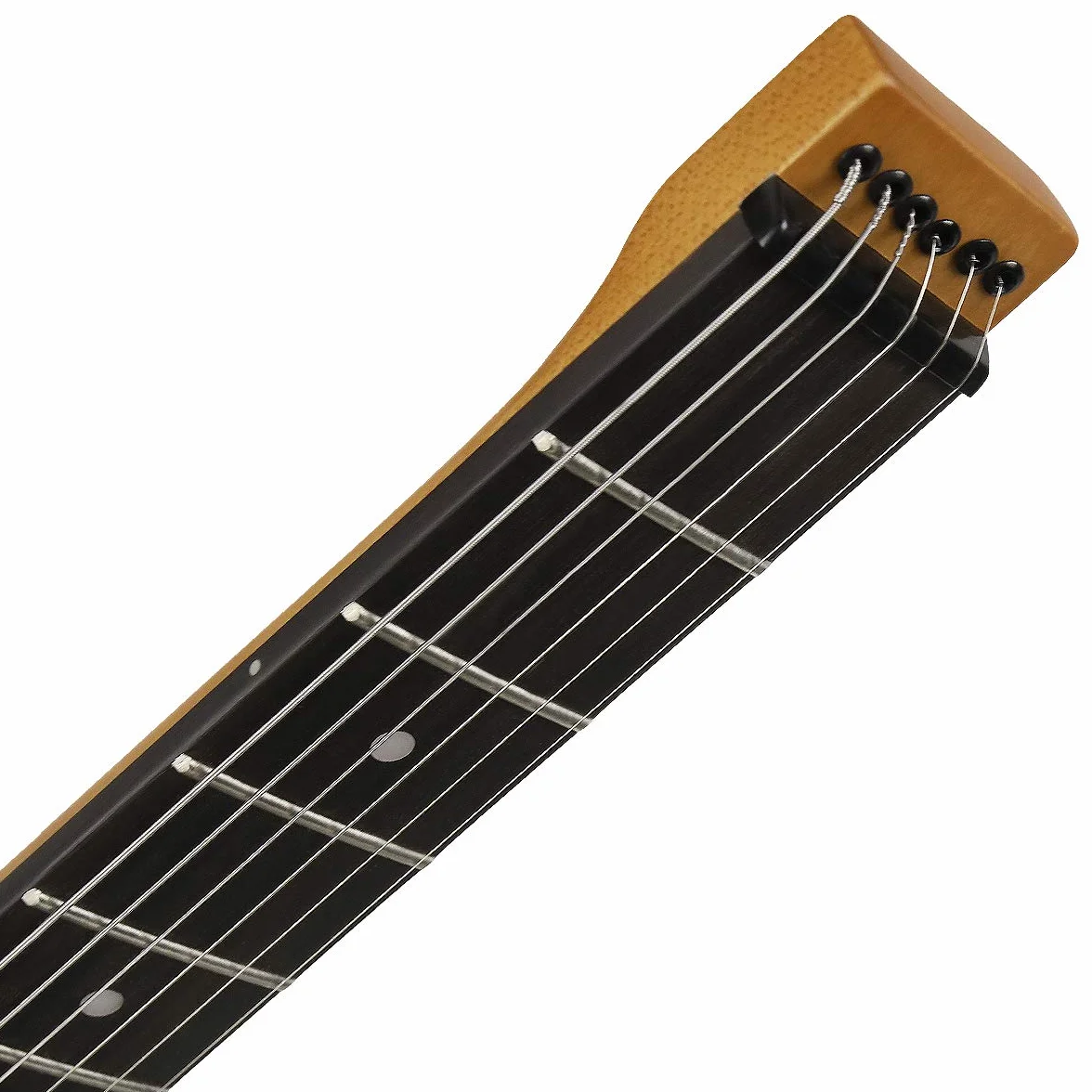 Guitarra eléctrica, edición mejorada, guitarra eléctrica portátil de viaje, color marrón mate, 6 cuerdas 010 ~ 046 24 trastes escala