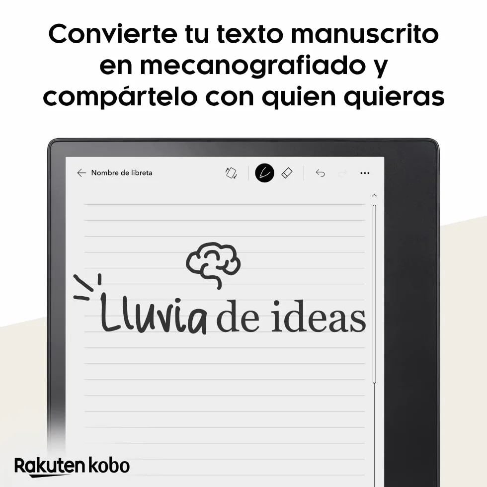 Kobo Elipsa 2E eReader 10,3" Pantalla Táctil Antirreflejos ComfortLight Pro Incluye Kobo Stylus 2 Brillo Ajustable Wi-Fi 32 GB