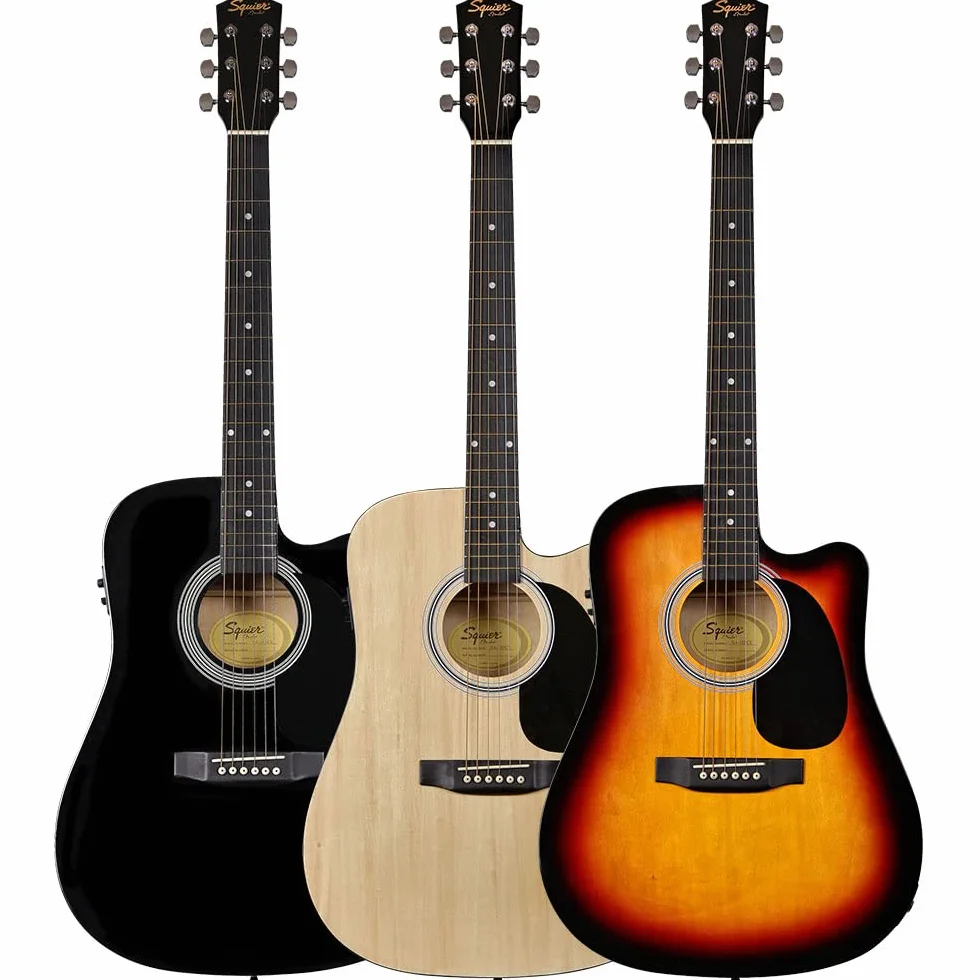 Fender SA-105CE, Dreadnought Cutaway, Guitarra Acústica Electrificada, Natural, Incluye cursos virtuales gratuitos en Fender Play