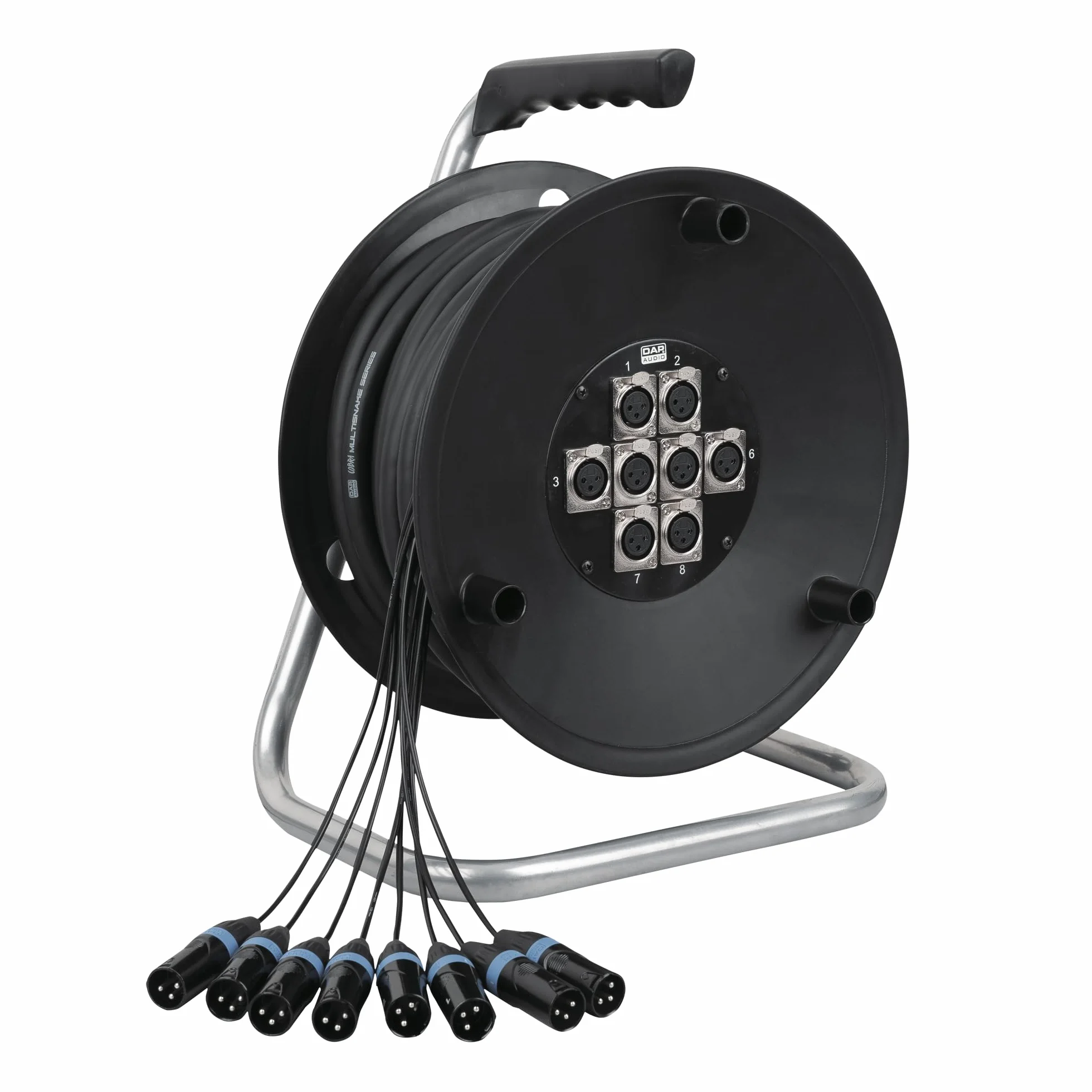 DAP Audio Python 8 Carro de Cables con 8 XLR para Escenario. 16 Metros