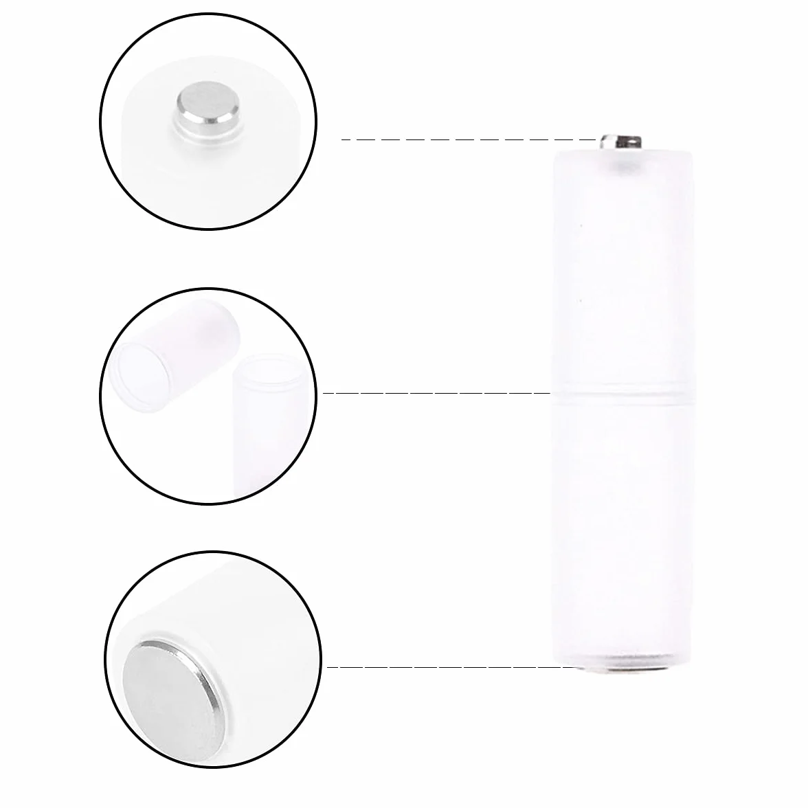 25 Pcs Batería Convertidor AAA a AA Soporte de Batería AAA Battery Holder para Hogar Viajes Aire Libre(50 * 14mm)