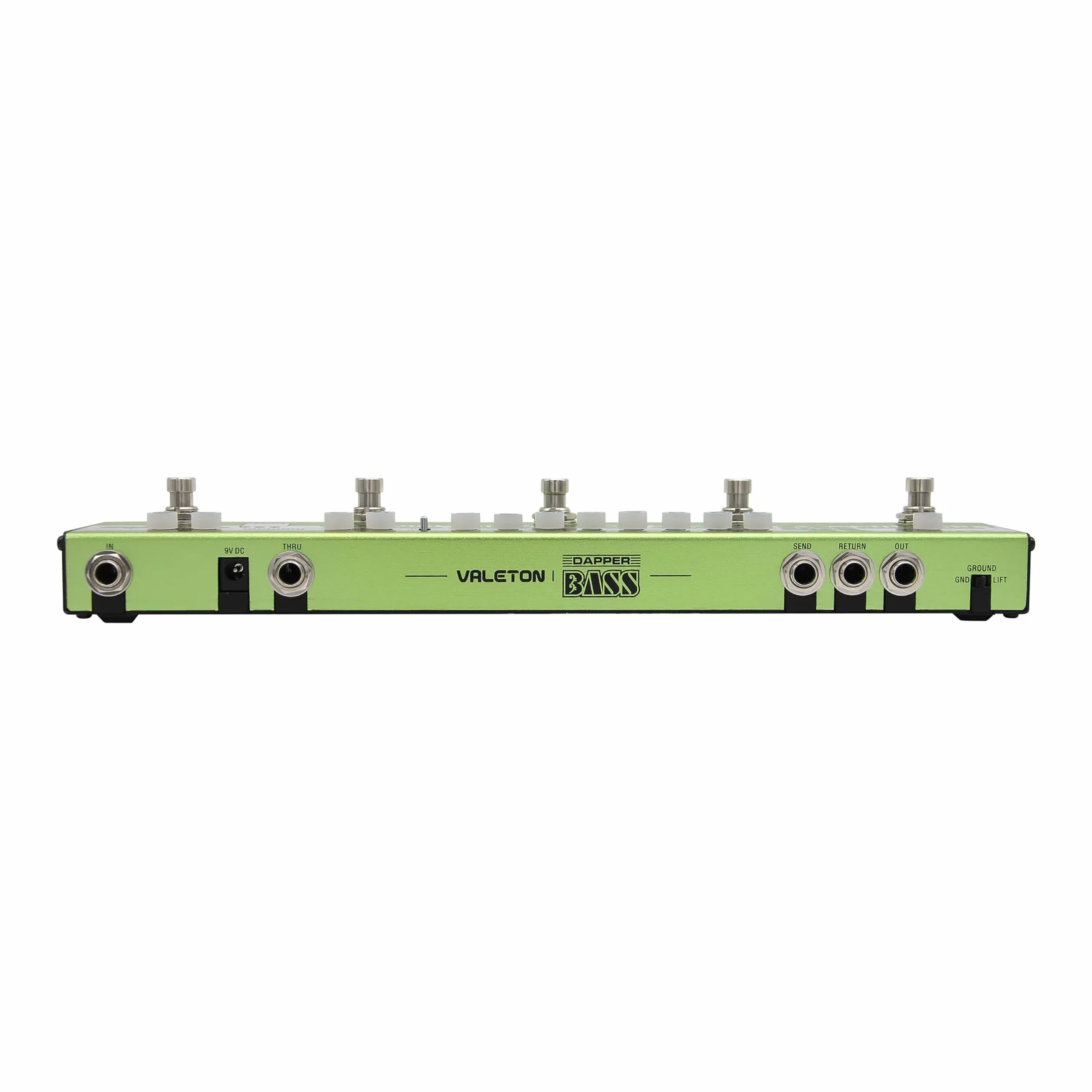 Valeton Dapper Bass, pedal multiefectos 6 en 1 para bajo eléctrico (pedal de bajo, octaver, chorus, Dirty Q, preamplificador de bajo con salida DI, bucle de efectos, afinador, compresor), negro