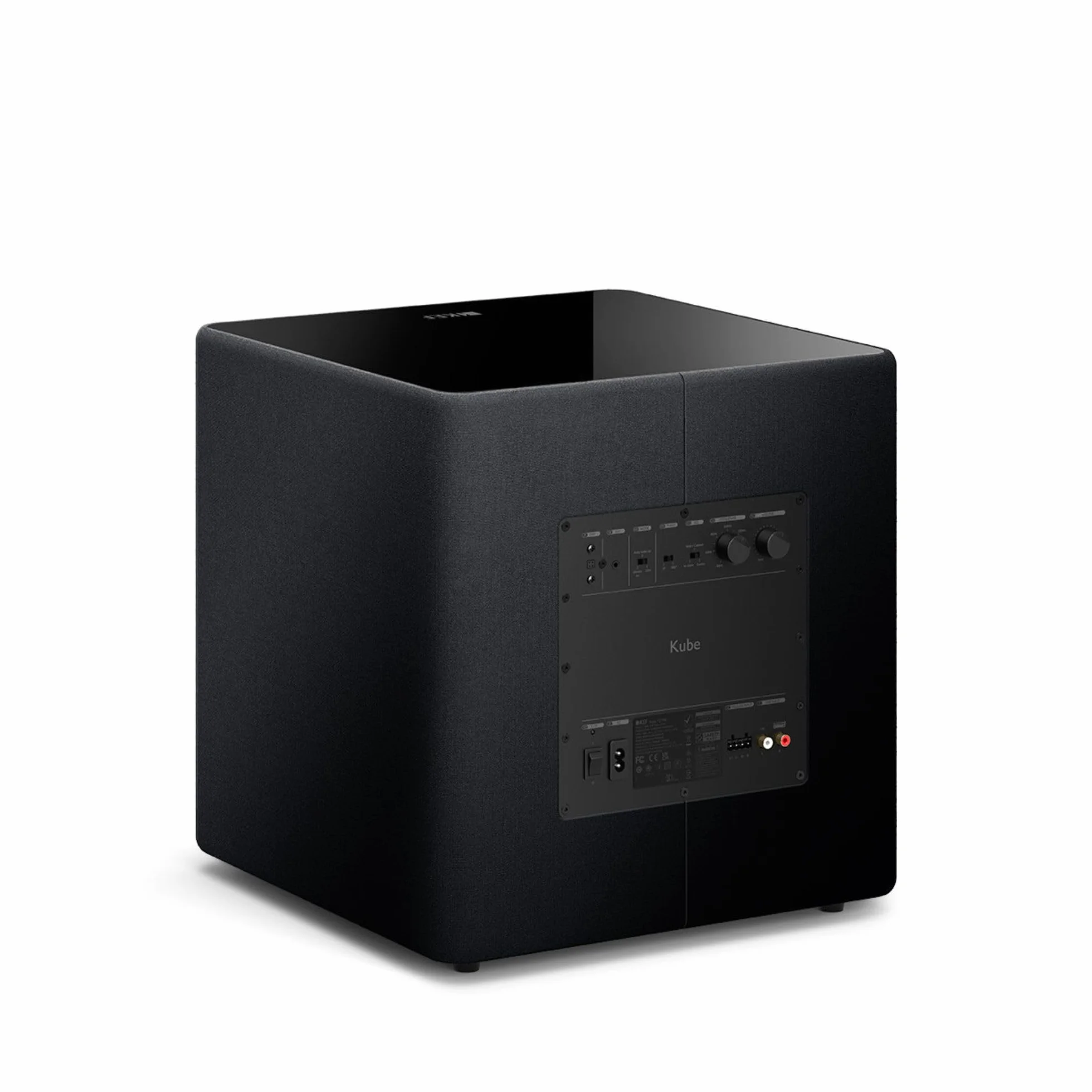 KEF Kube 12 MIE Subwoofer (Negro) | Amplificador de Clase D de 300 W RMS | Pedal para bajo de 12 Pulgadas | Algoritmo Inteligente iBX | Cable RCA fonográfico | Música | Home Cinema | Gaming