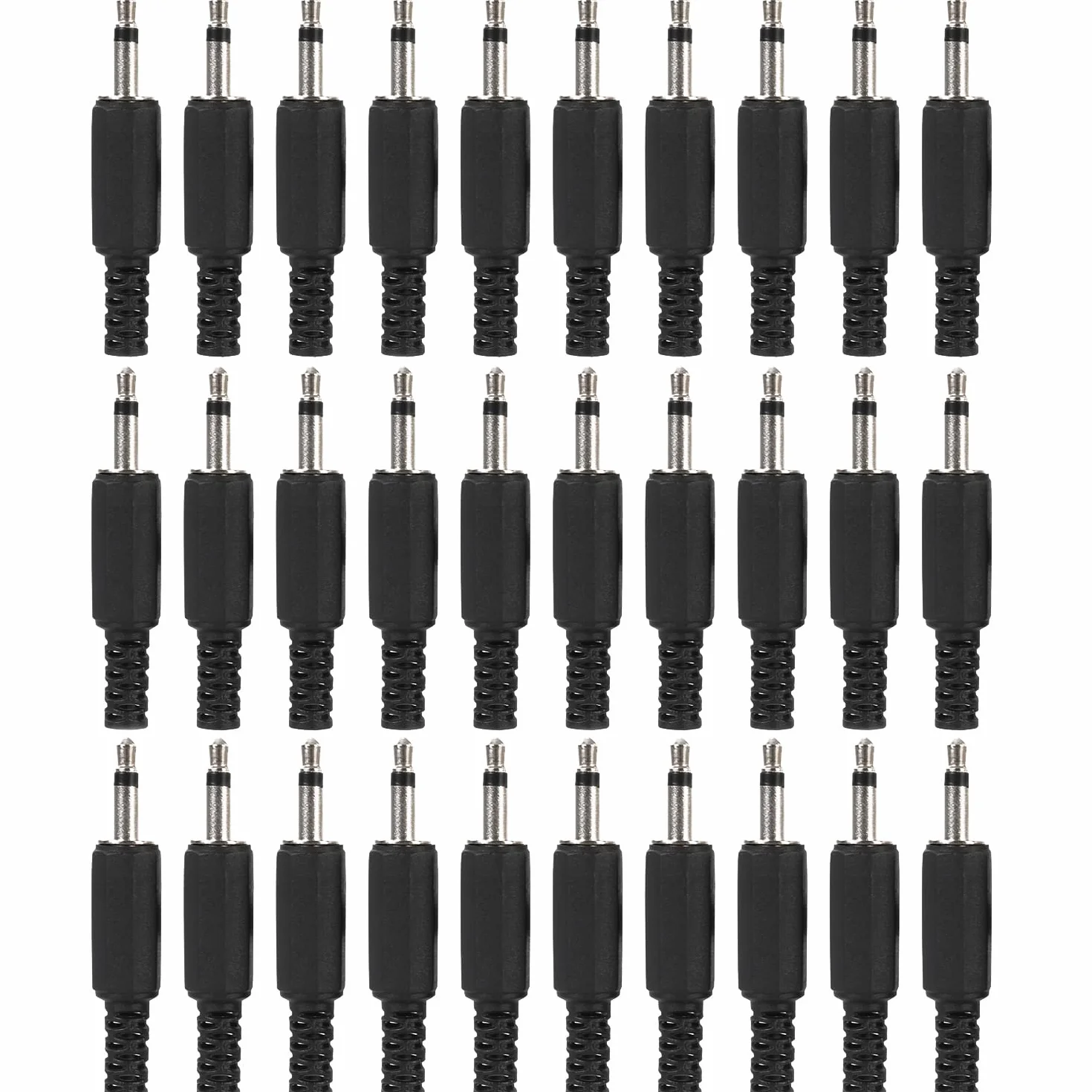 Greluma 30 Piezas TS 3,5mm Conector de Enchufe de reparación de Repuesto, Conector Macho Mono de 2 Polos de 1/8", Conector de Cable de Audio Tipo Soldadura de 3,5mm para reparación de Bricolaje