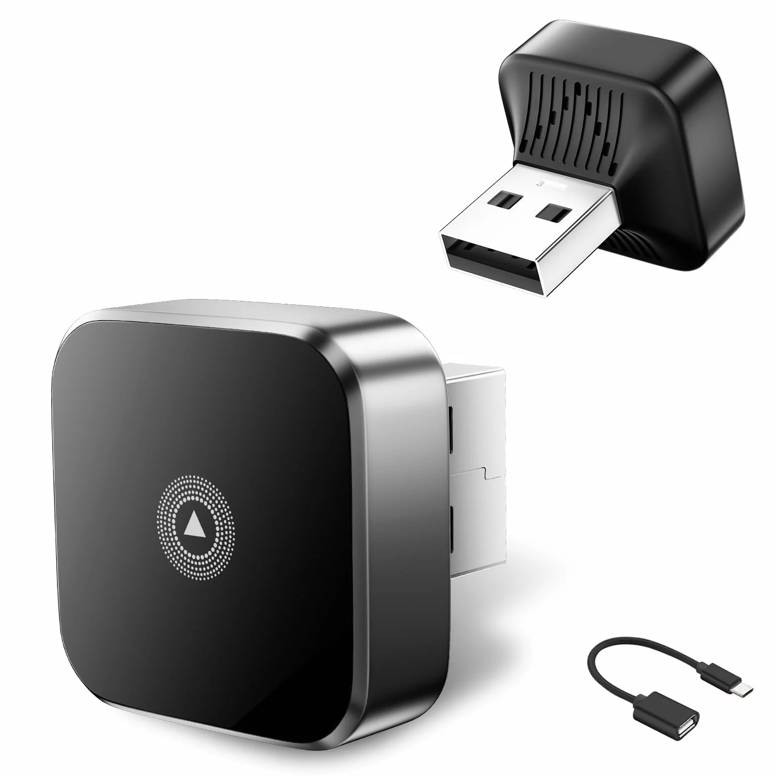 Adaptador Inalámbrico Carplay Android Auto 2 En 1 WiFi 2.4+5.0 GHz Bluetooth 5.0 USB C/A