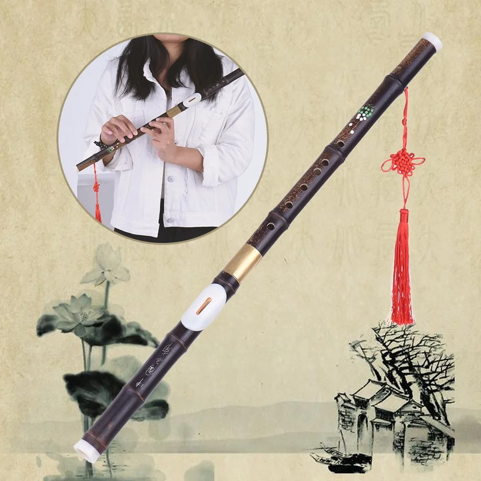Tubo de flauta transversal Bawu Ba Wu de bambú natural desmontable en llave G para principiantes amantes de la música como regalo