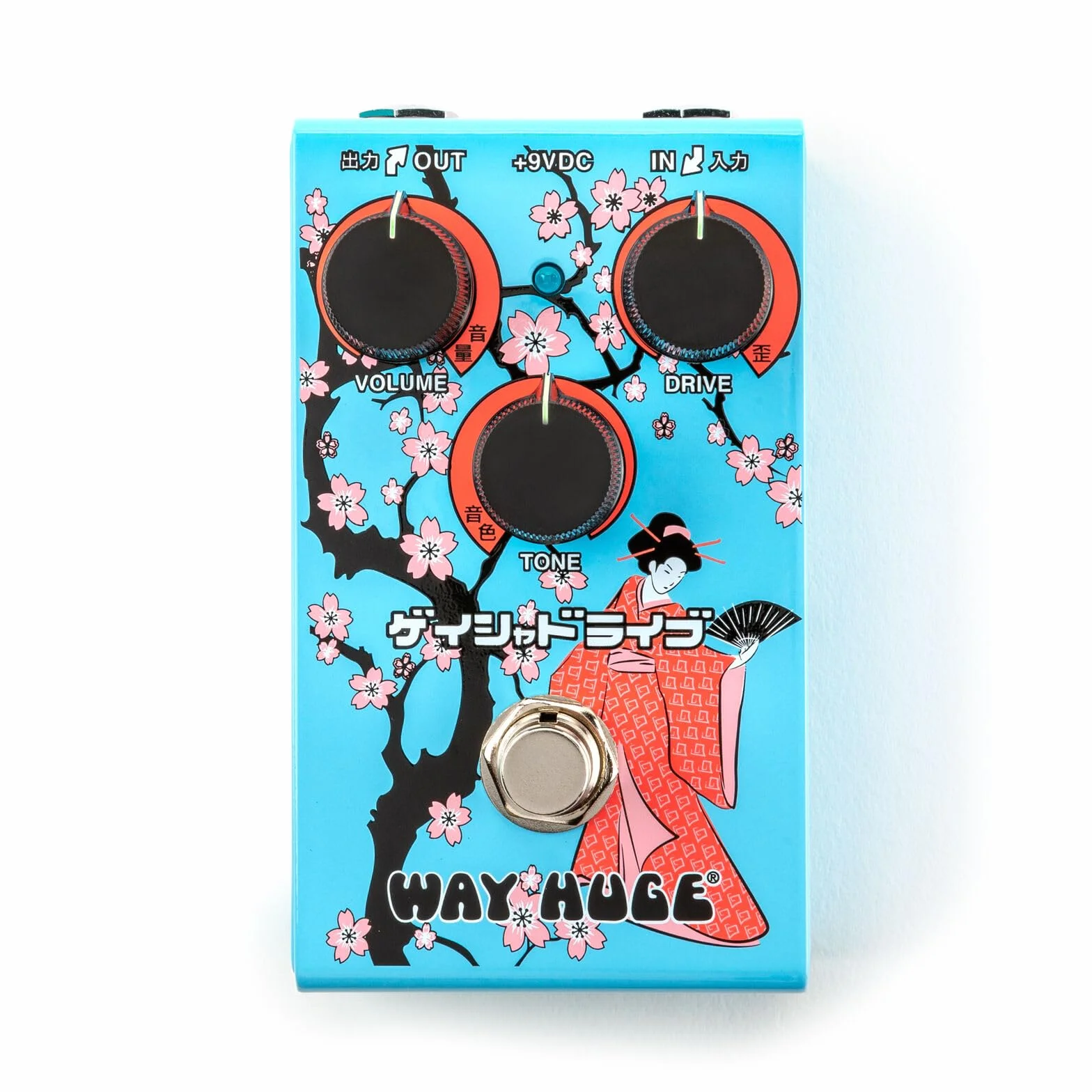 WAY HUGE - WM32B Geisha Drive Blue | Pedal Overdrive dinámico con acabado exclusivo y controles intuitivos para sonidos versátiles