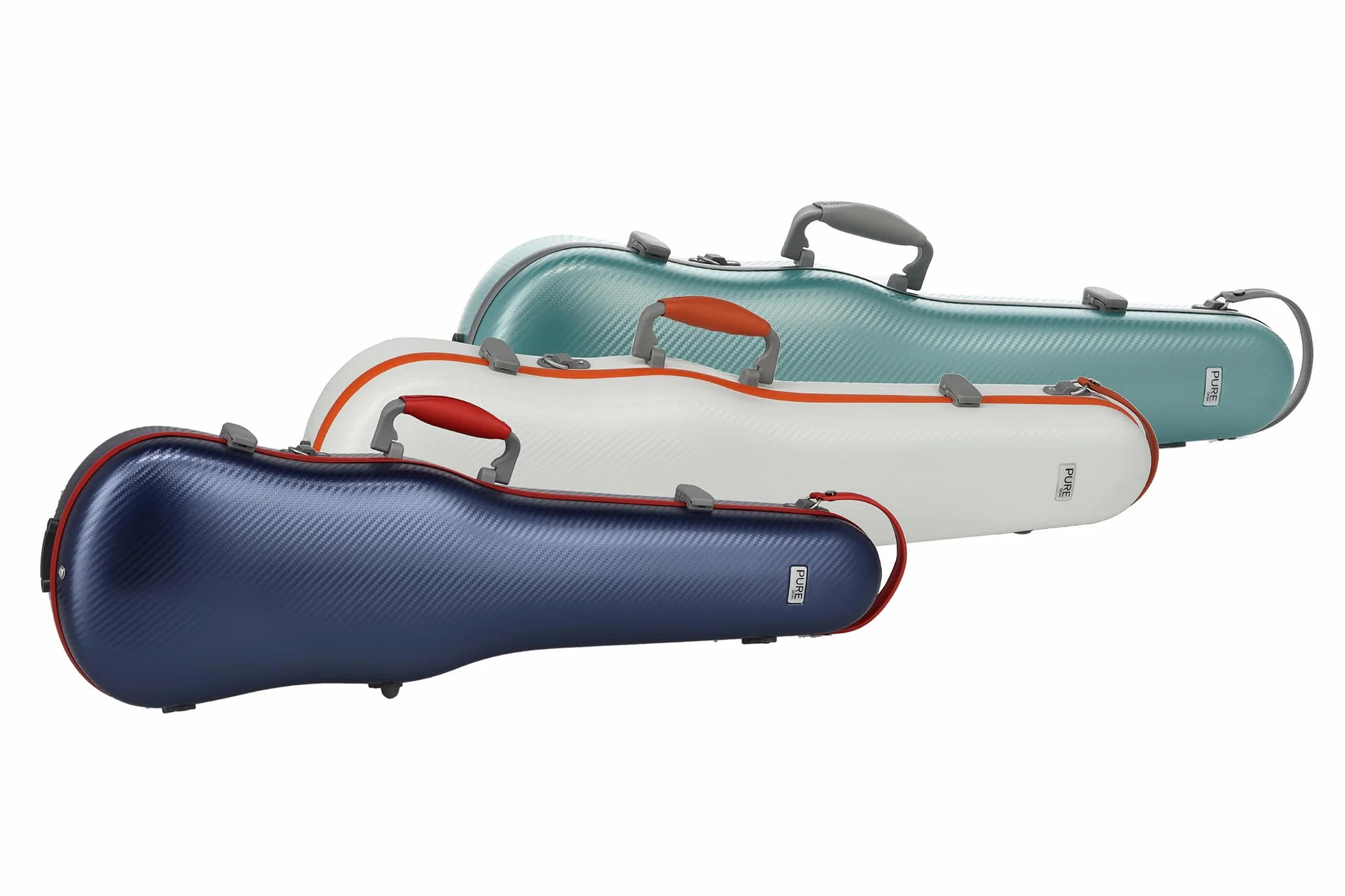 GEWA Estuche de violín Fun Series policarbonato 4/4-1/2 tamaño Azul/Rojo, Interior Negro, 2 Correas de Mochila Desmontables, Bolsa de Accesorios, suspensión Acolchada, asa Lateral Adicional