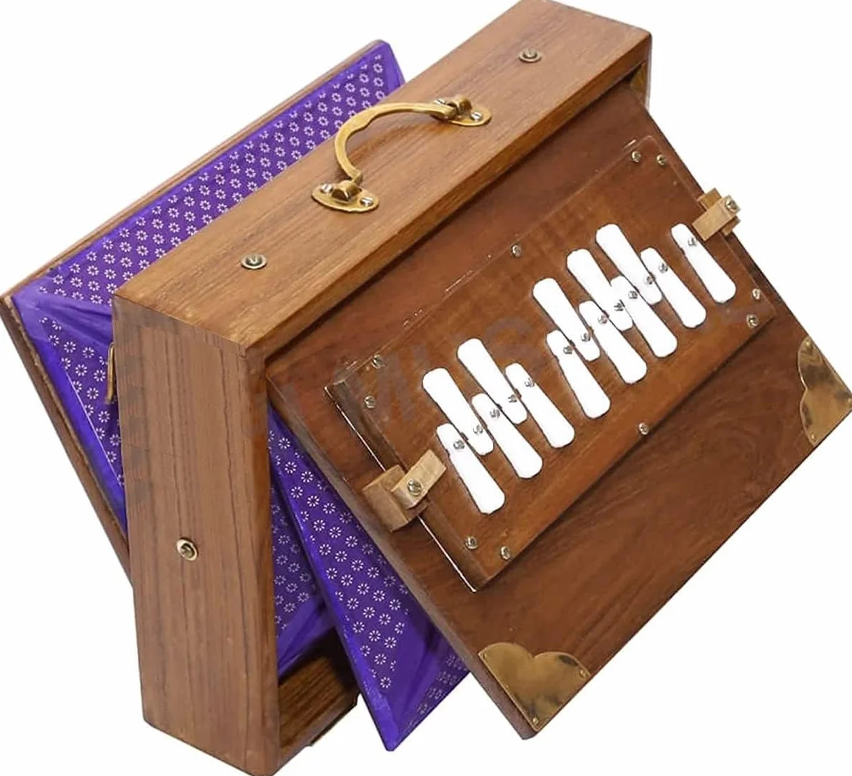 Caja Shruti de 15 pulgadas, caja de madera de teca pura para canto de yoga sintonizada a 432 Hz con bolsa de transporte
