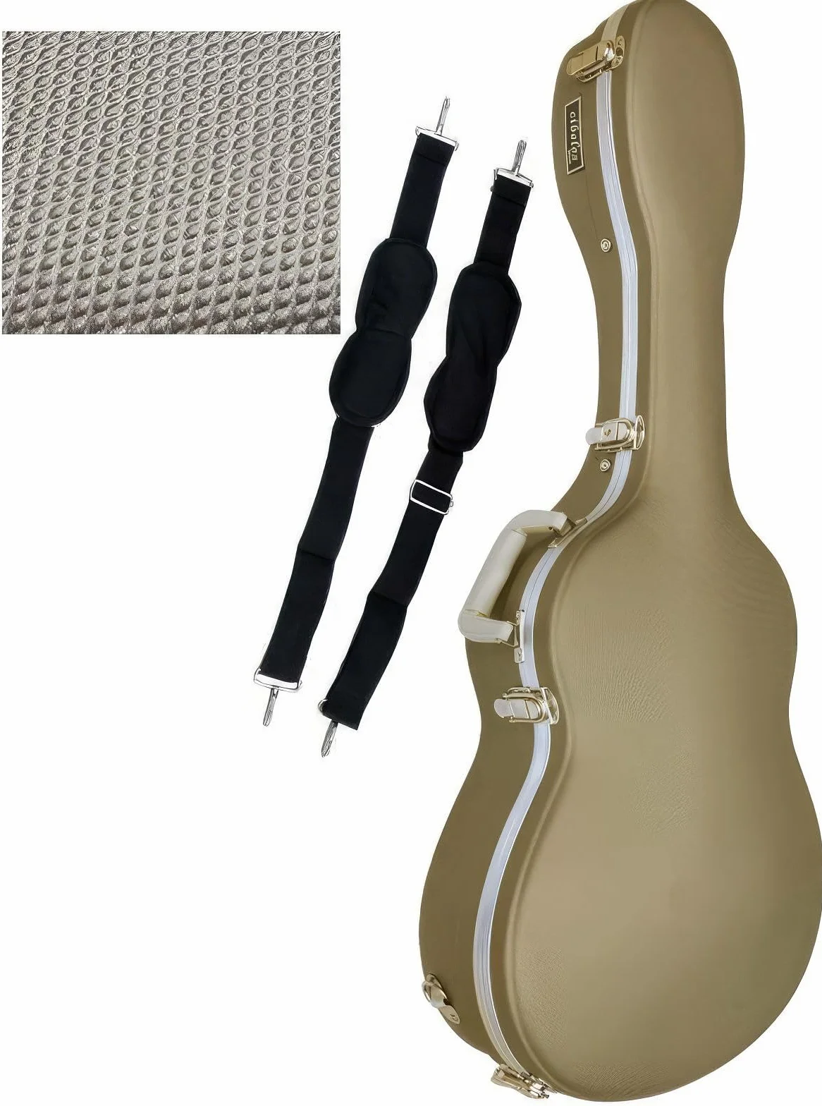 cibeles Estuche ABS para Guitarra Clásica, Marca (Dorado)