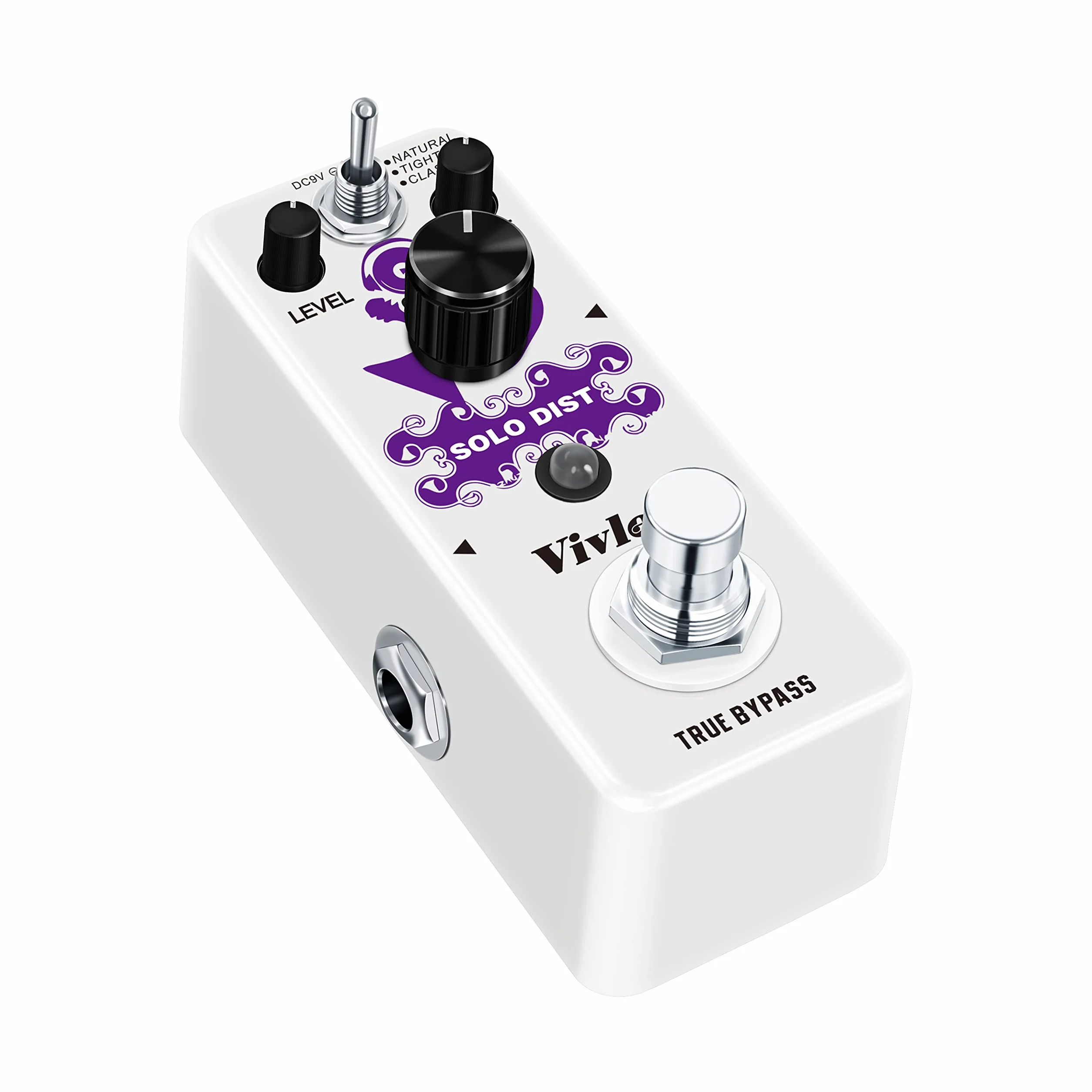 Distortions Pedal de efectos de guitarra de alta ganancia Mini pedal analógico británico de distorsión de sonido apilamiento para guitarra eléctrica True Bypass LEF-301B