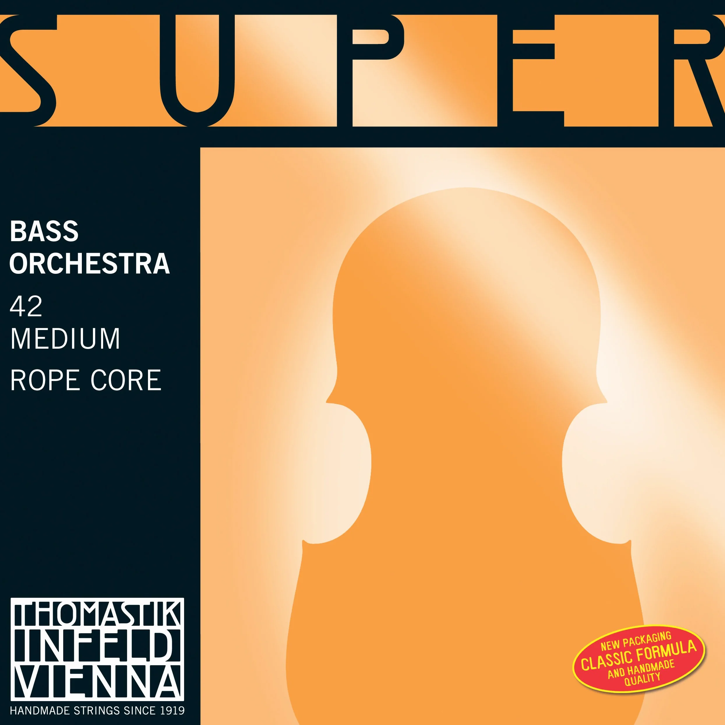 Thomastik Cuerdas para Contrabajo Superflexible alma de cuerda afinación Orquesta juego 4/4 mediana hasta escala 1100 mm / 43.3"