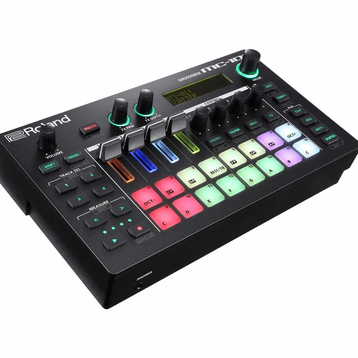 Roland MC-101 AIRA DJ Groovebox - Estudio de producción de bolsillo