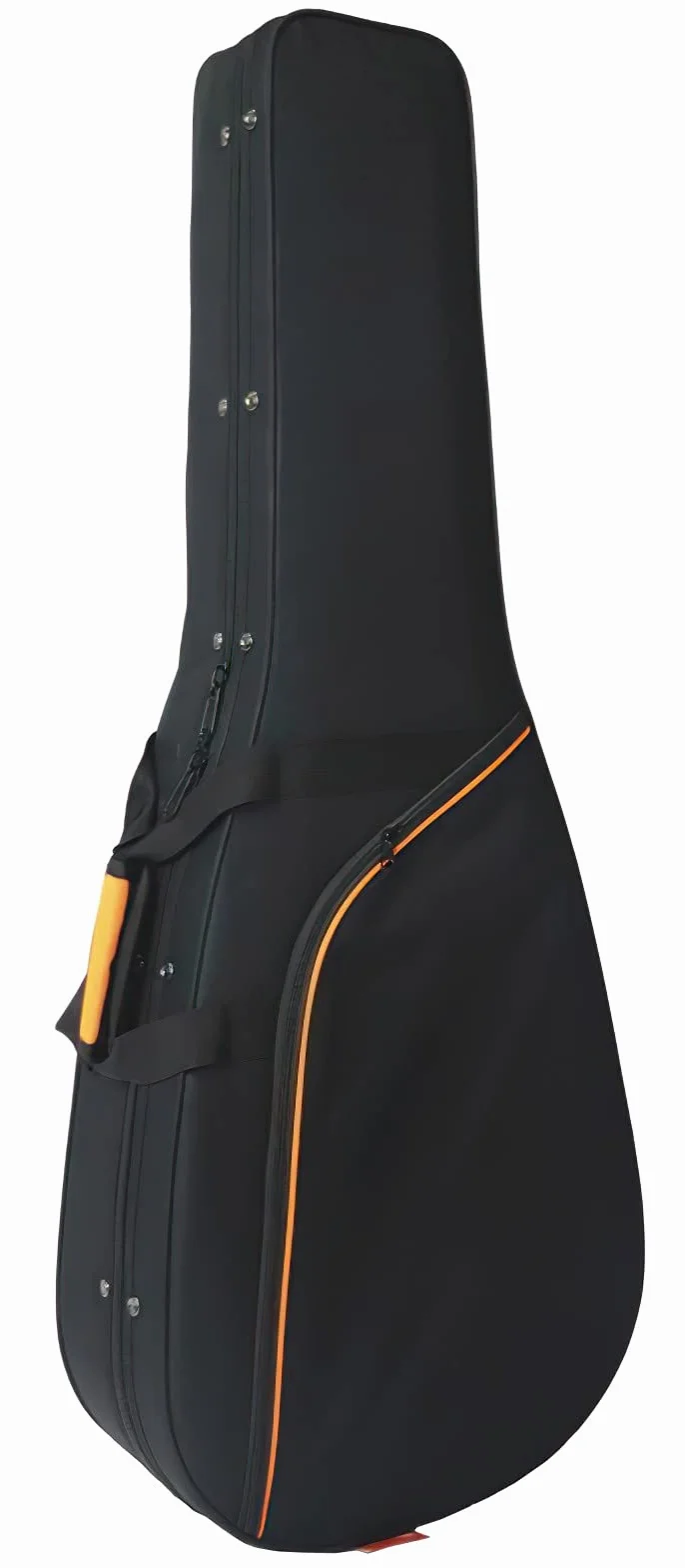 cibeles Estuche de Foam para Guitarra Clásica Marca Negro - Perfil Naranja