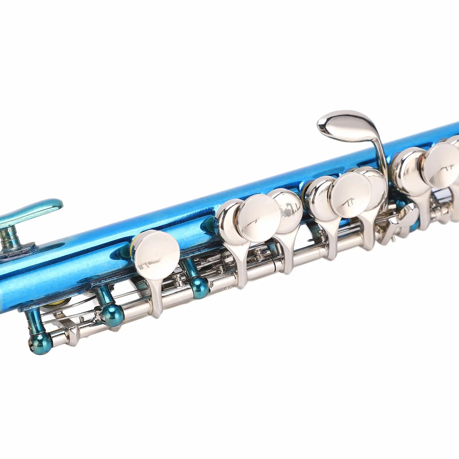 CHICIRIS Cuproníquel de Flauta Piccolo Azul, Instrumento para Principiantes de con Orificio de Sonido Dibujado con Precisión para una Calidad de Sonido Superior, Uso a Largo Plazo,