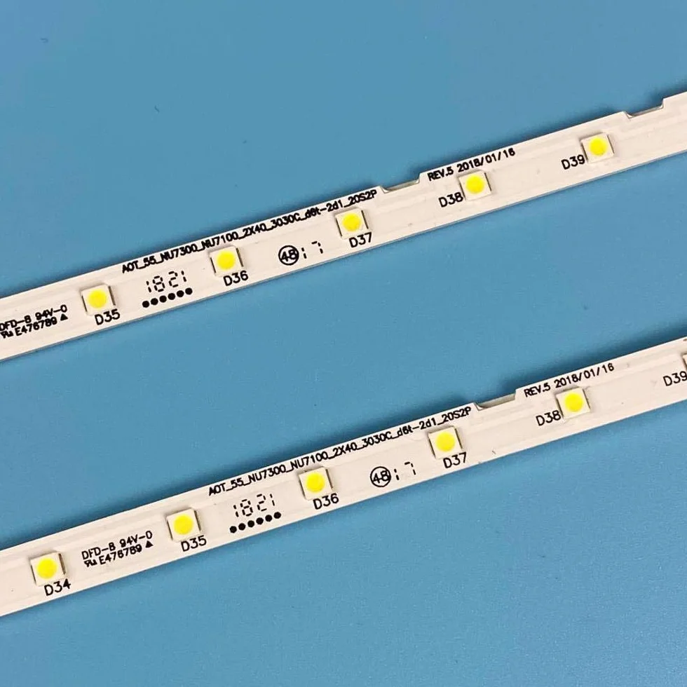 Tira de retroiluminación LED Compatible Fit For Samsung UE55RU7105K UE55NU7400 UE55NU7102K 55NU7100 UE55NU7450 UE55NU6900 STS550AU9 UE55NU7090