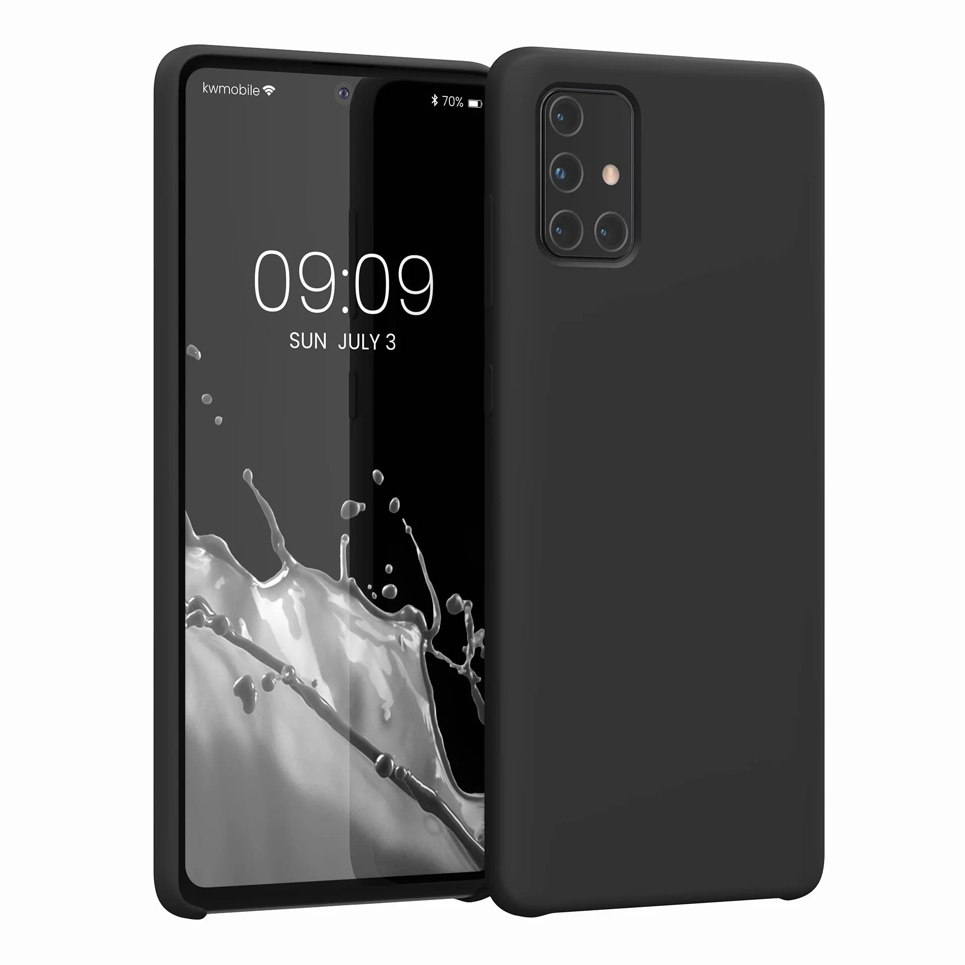 kwmobile Carcasa Compatible con Samsung Galaxy A71 Funda - TPU y Silicona antigolpes - Negro
