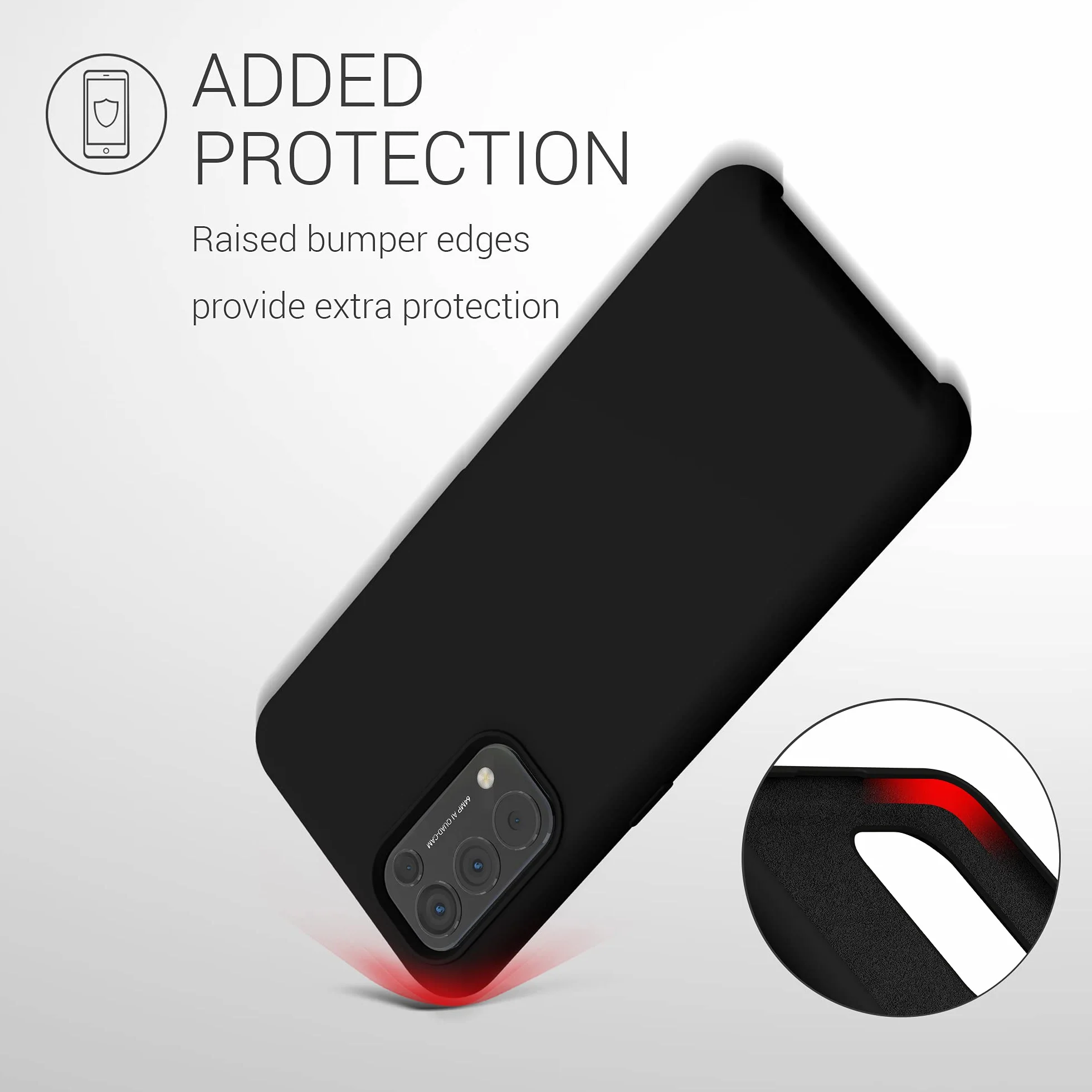 kwmobile Carcasa Compatible con OPPO Find X3 Lite Funda TPU Silicona Antigolpes Negro