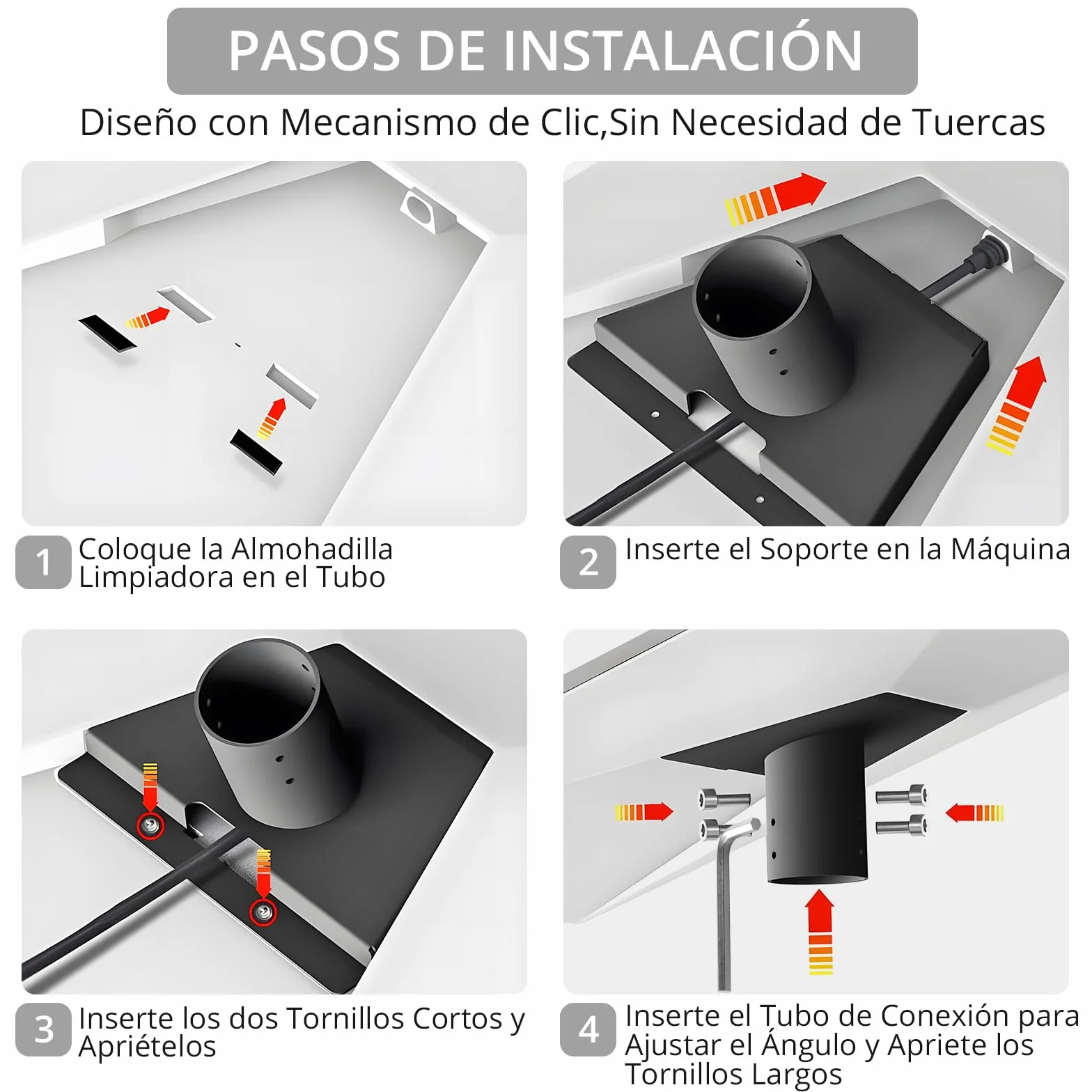 Justech Adaptador para Tubo Starlink Gen 3 Soporte Ajustable 360° + 20° Inclinación Aleación de Aluminio Compatible con Diámetro 25-53mm | Instalación en Techo/Pared/Suelo, Diseño Sin Tuercas