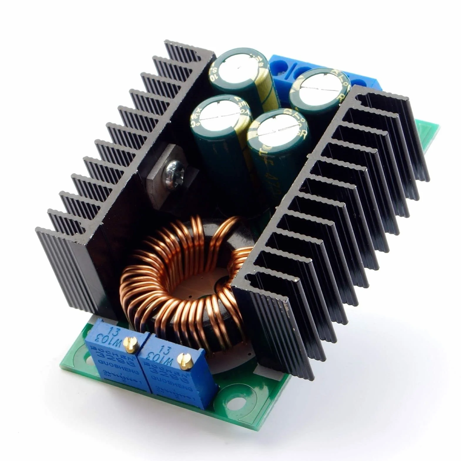 Buck Converter DC-DC Convertidor 7-40V a 1.2-35V Fuente alimentación ajustable 300W Buck Converter 12V 24V Módulo de Potencia